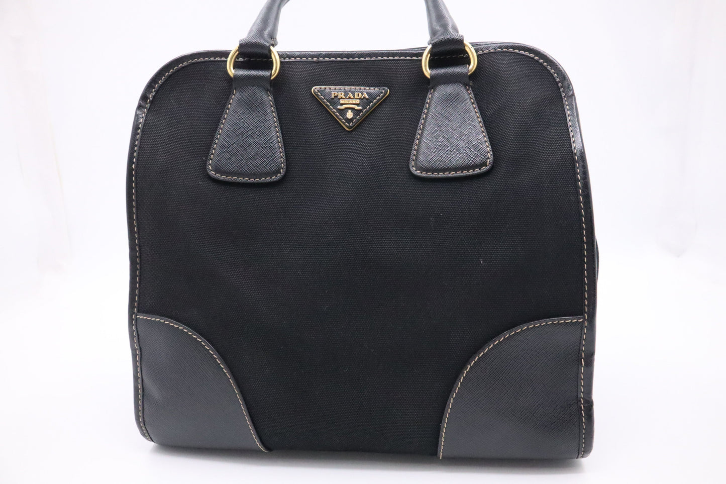 Prada Way Bag In Canvas Black Travel Bag