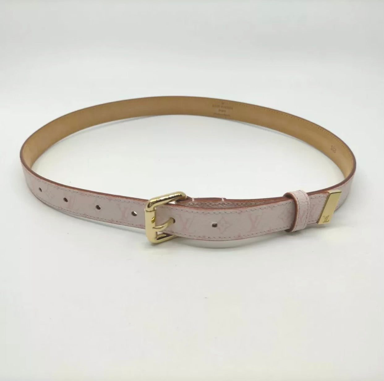 Louis Vuitton Ceinture Cherry Blossom Belt Goldtone