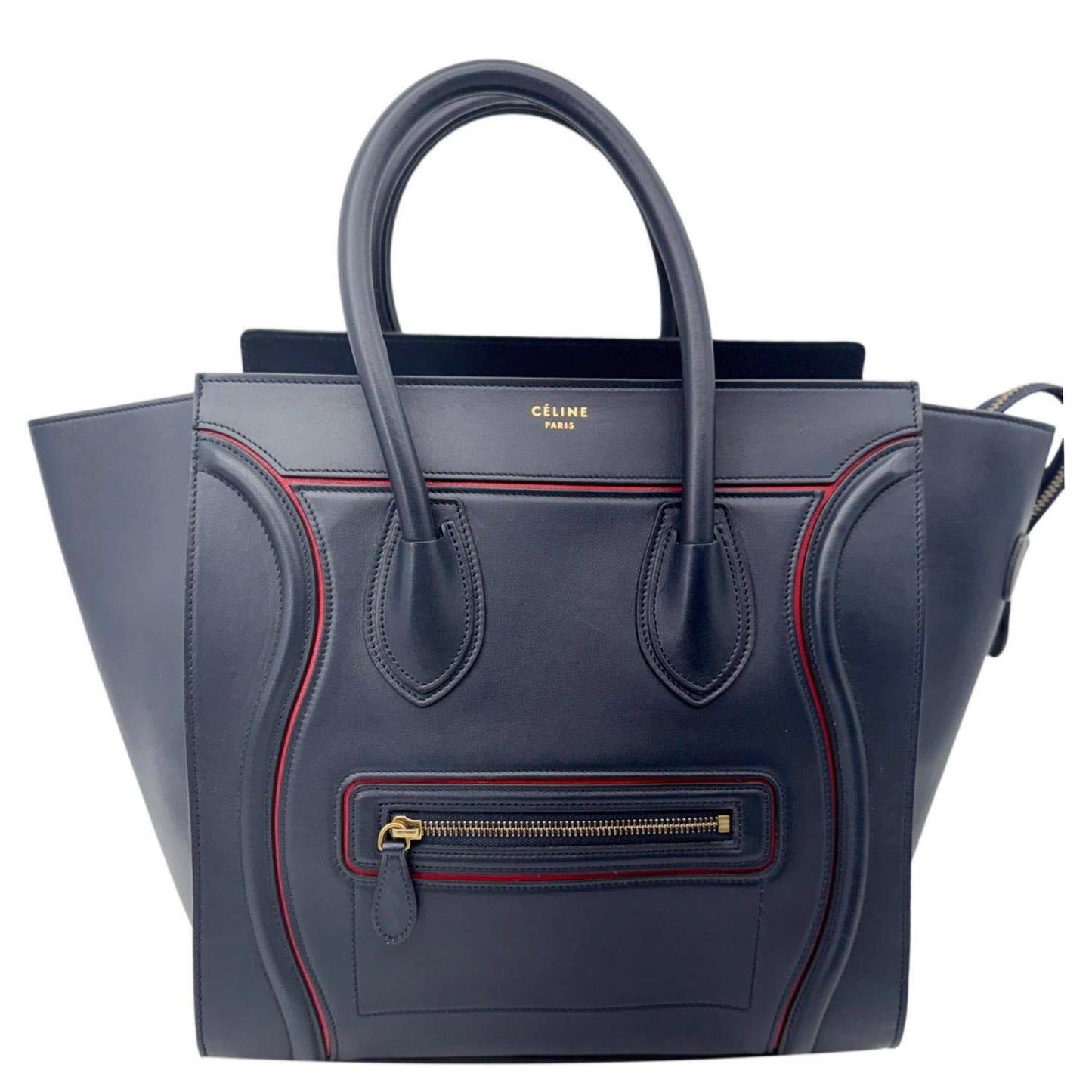 Luggage Satchel Bag Leather Blue Travel Bag