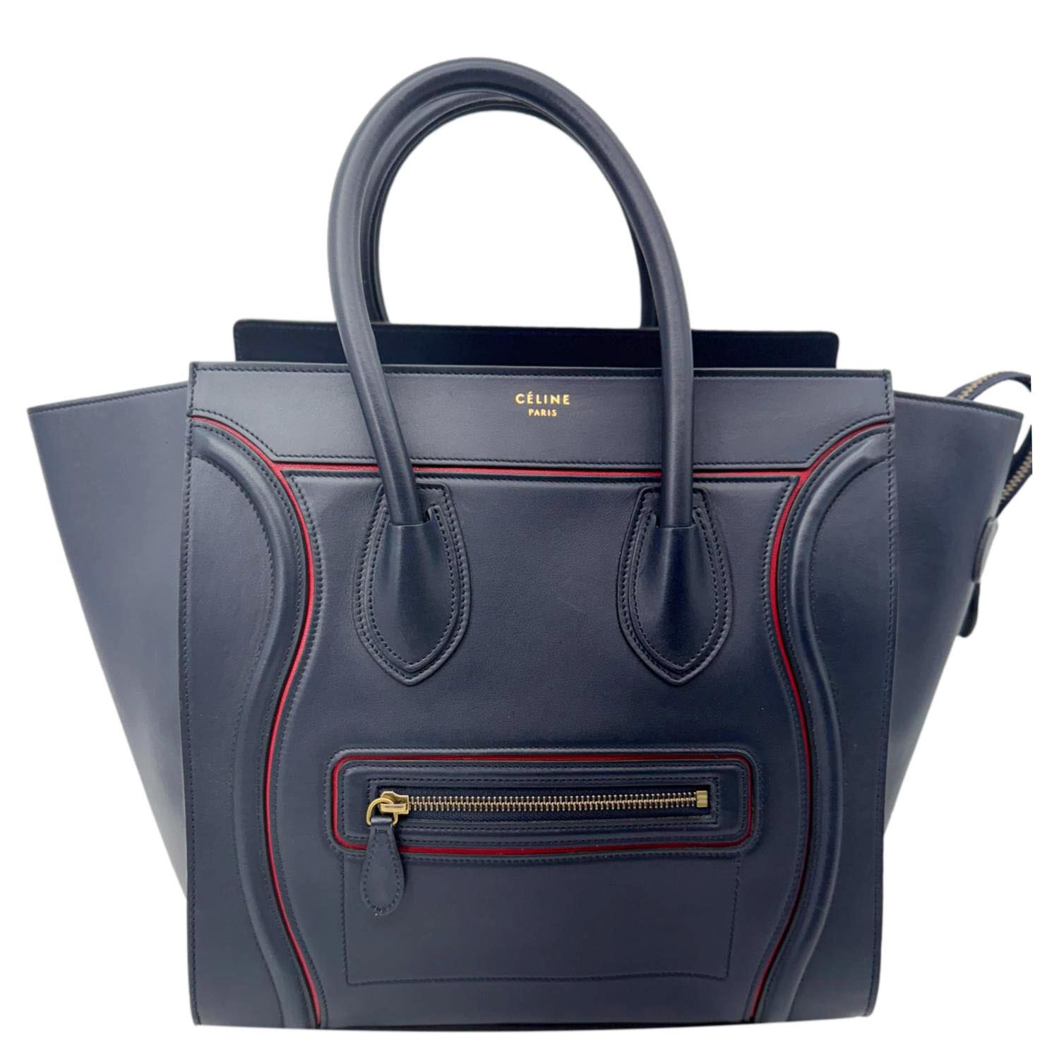 Luggage Satchel Bag Leather Blue Travel Bag