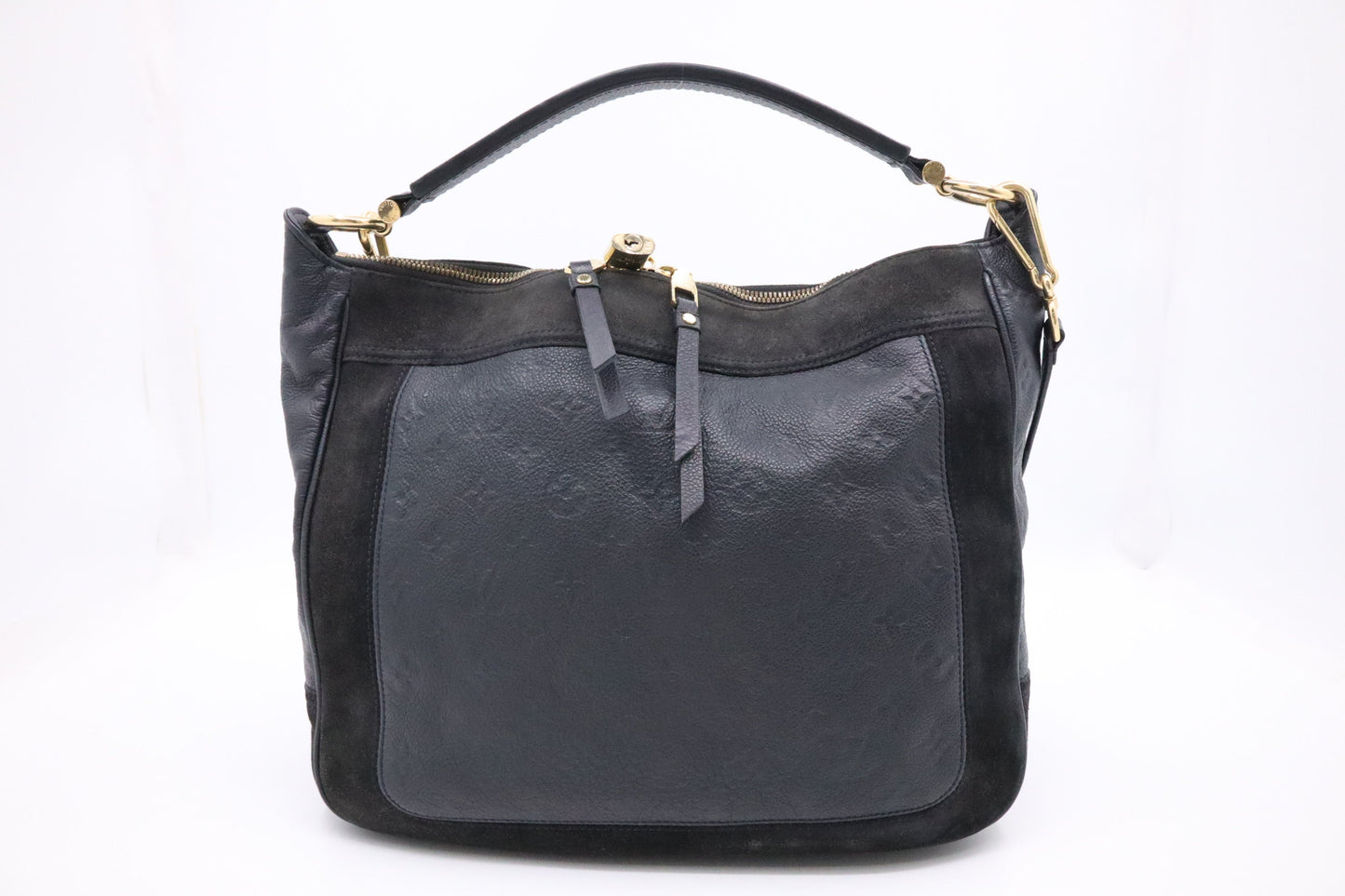 Louis Vuitton Audacie Navy Empreinte Leather Black Blue Handbag