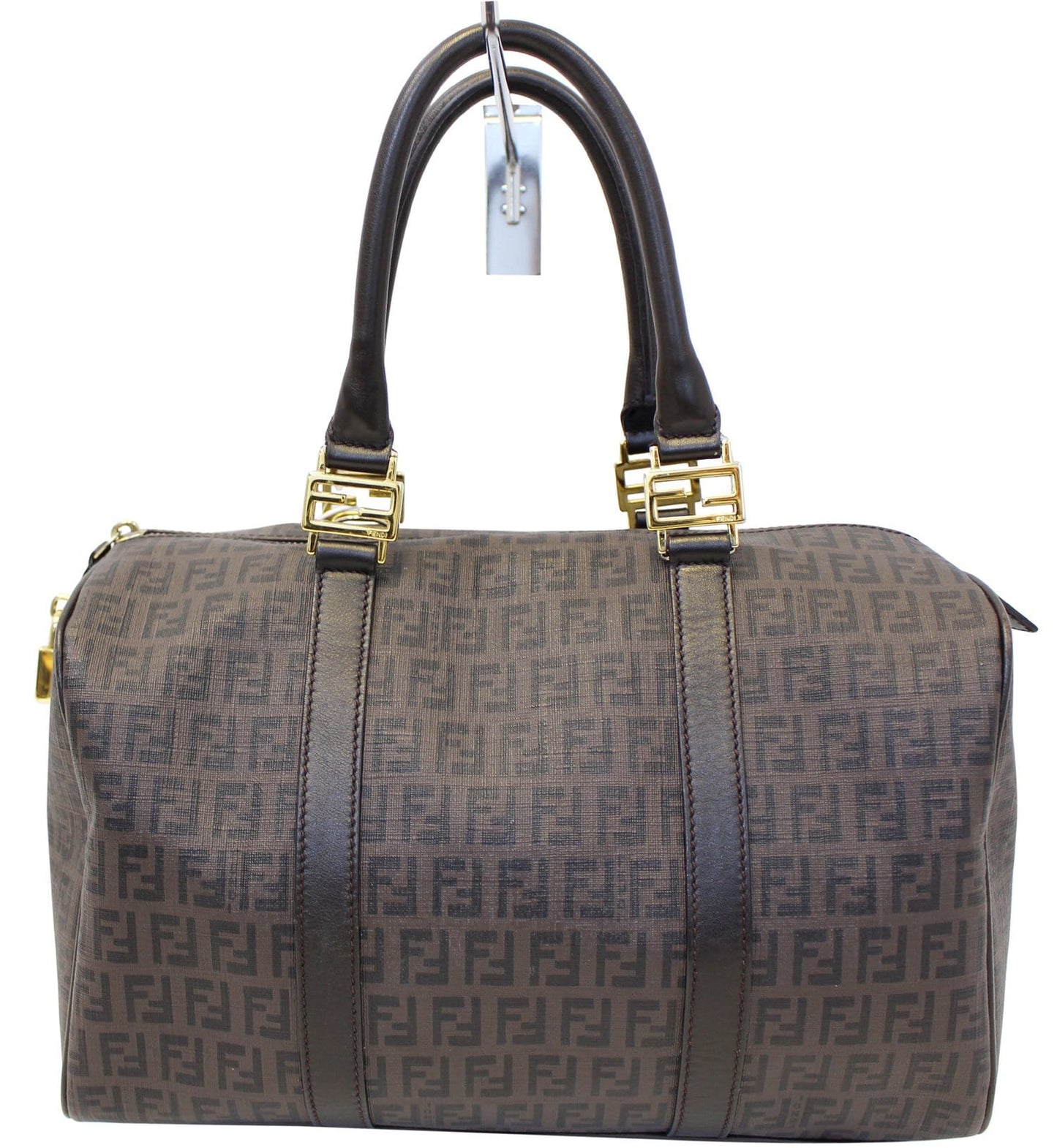 Fendi Zucchino Spalmati Forever Bauletto Boston Bag Canvas Travel Bag