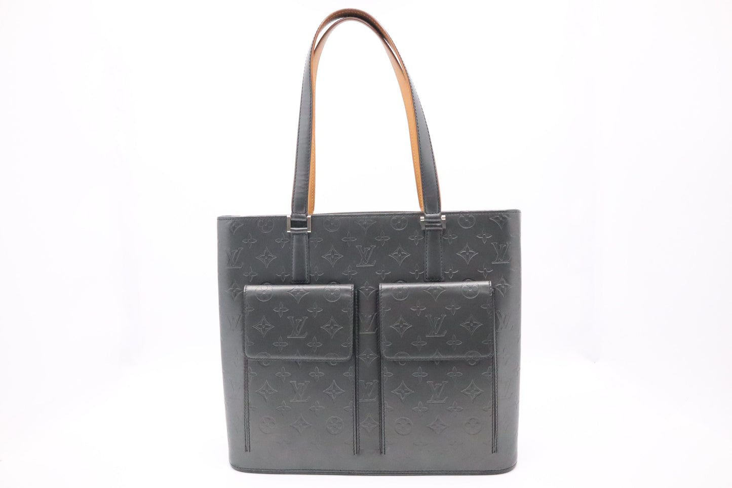 Louis Vuitton Wilwood Matte Monogram Grey Leather Handbag