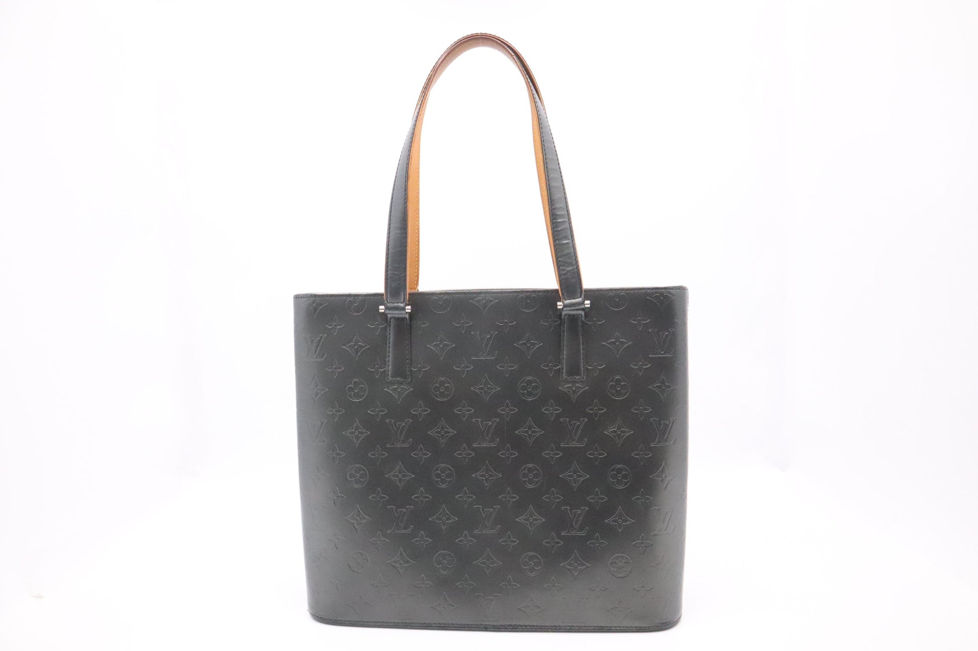 Louis Vuitton Wilwood Matte Monogram Grey Leather Handbag