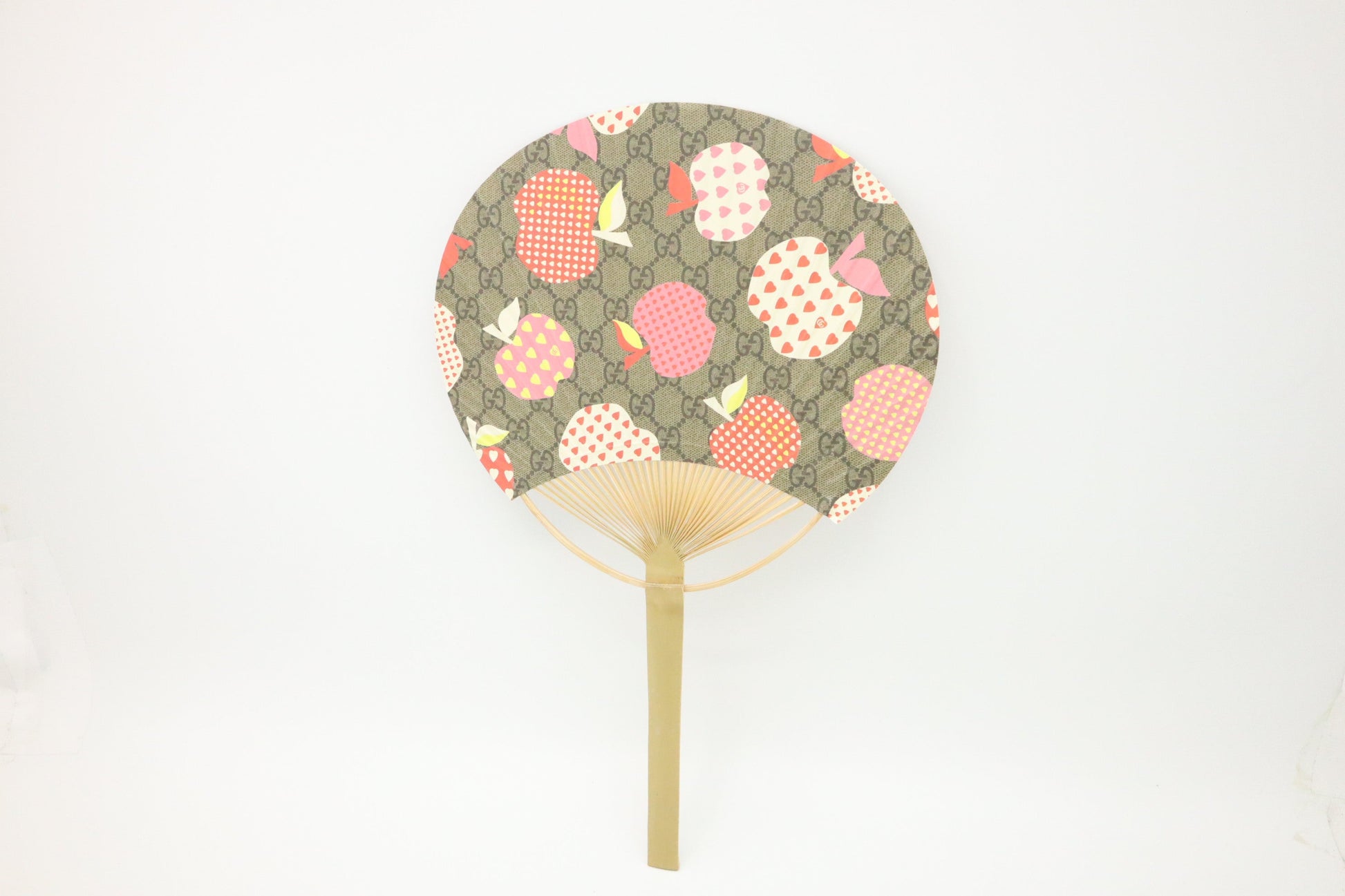 Gucci Apple Uchiwa Fan Bamboo Handbag