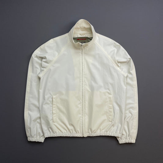 Prada Handbag Sport 00s Goretex Harrington Bomber Jacket White Cream
