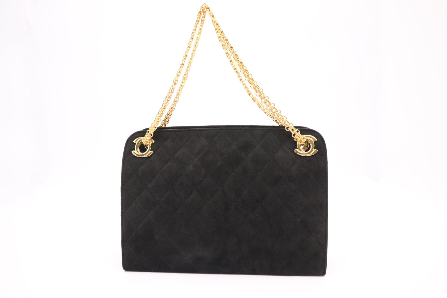 Chanel Suede Black Shoulder Bag