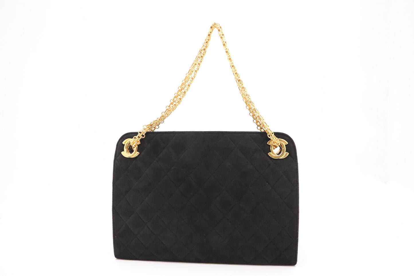 Chanel Suede Black Shoulder Bag
