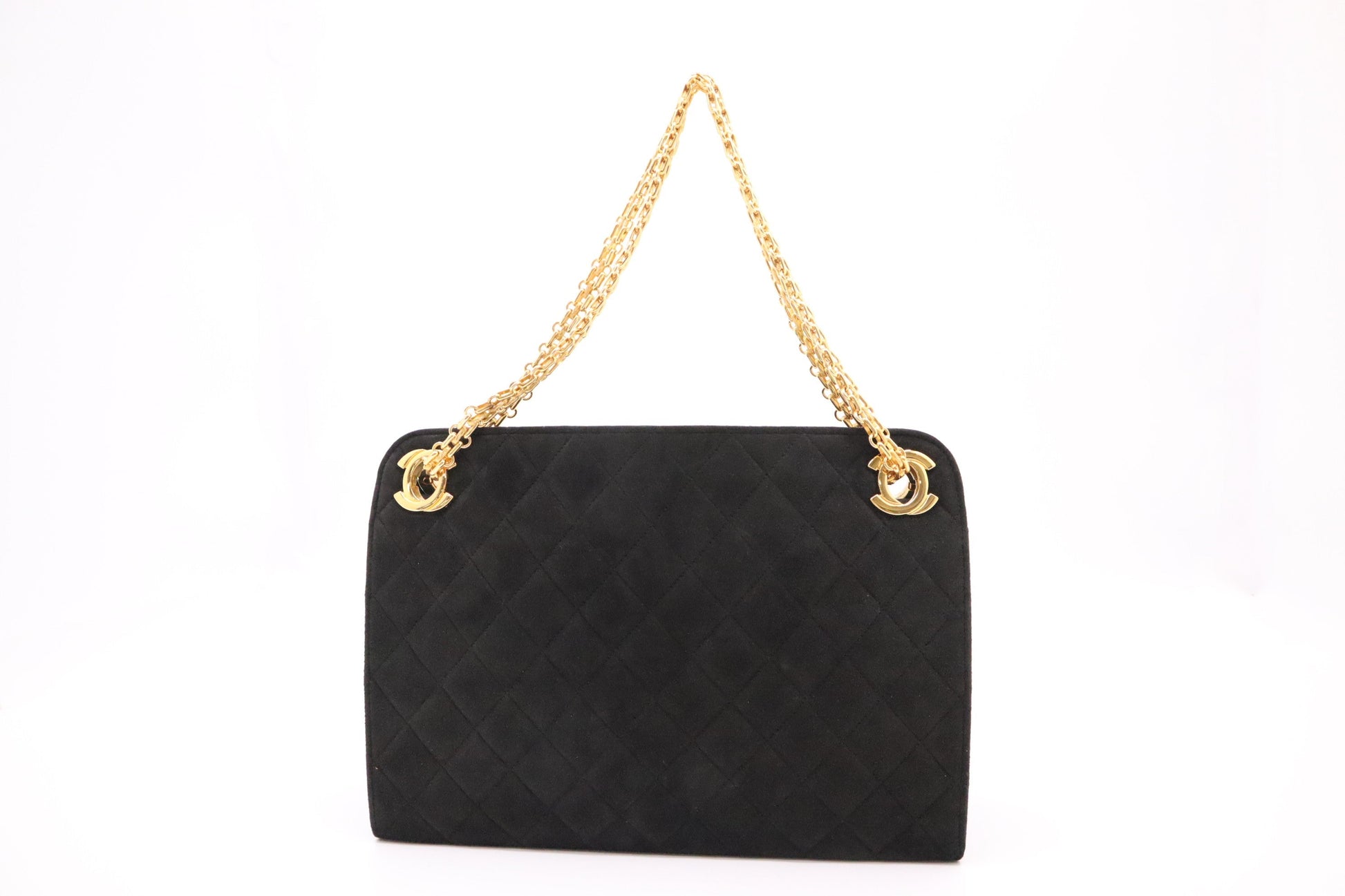 Chanel Suede Black Shoulder Bag