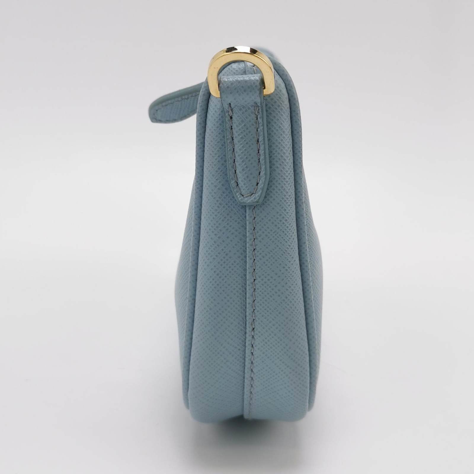 Prada Re Edition Saffiano Hobo Crossbody Bag Blue Mini