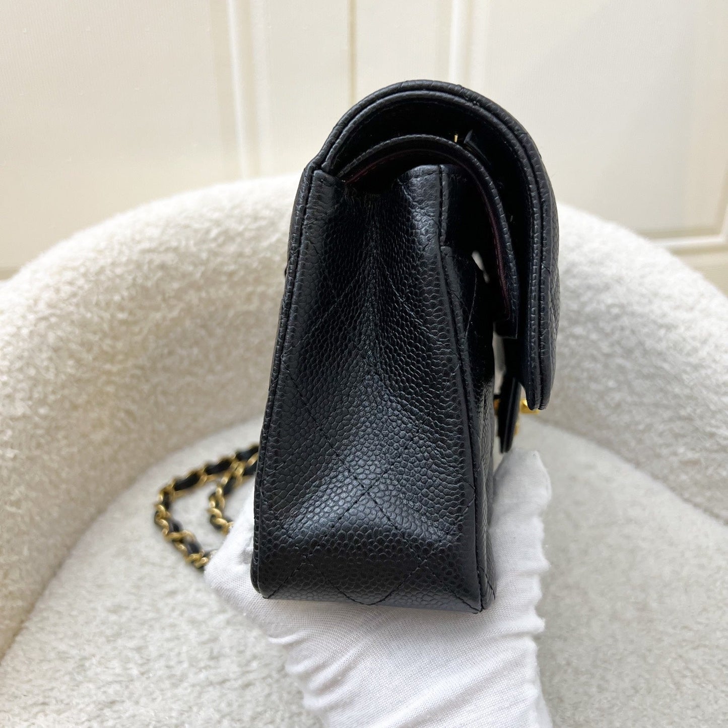 Chanel Small Classic Flap CF in Black Caviar and GHW