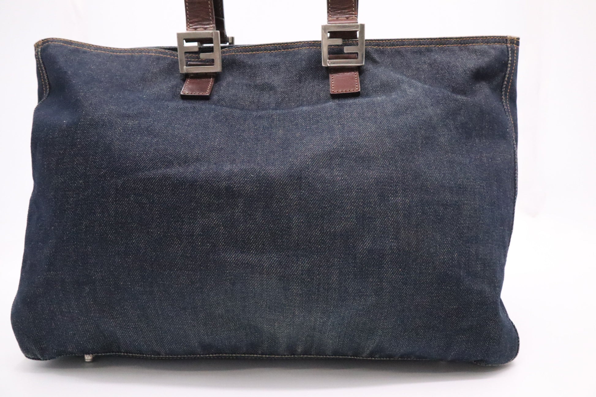 Fendi Handbag In Canvas Denim Travel Bag