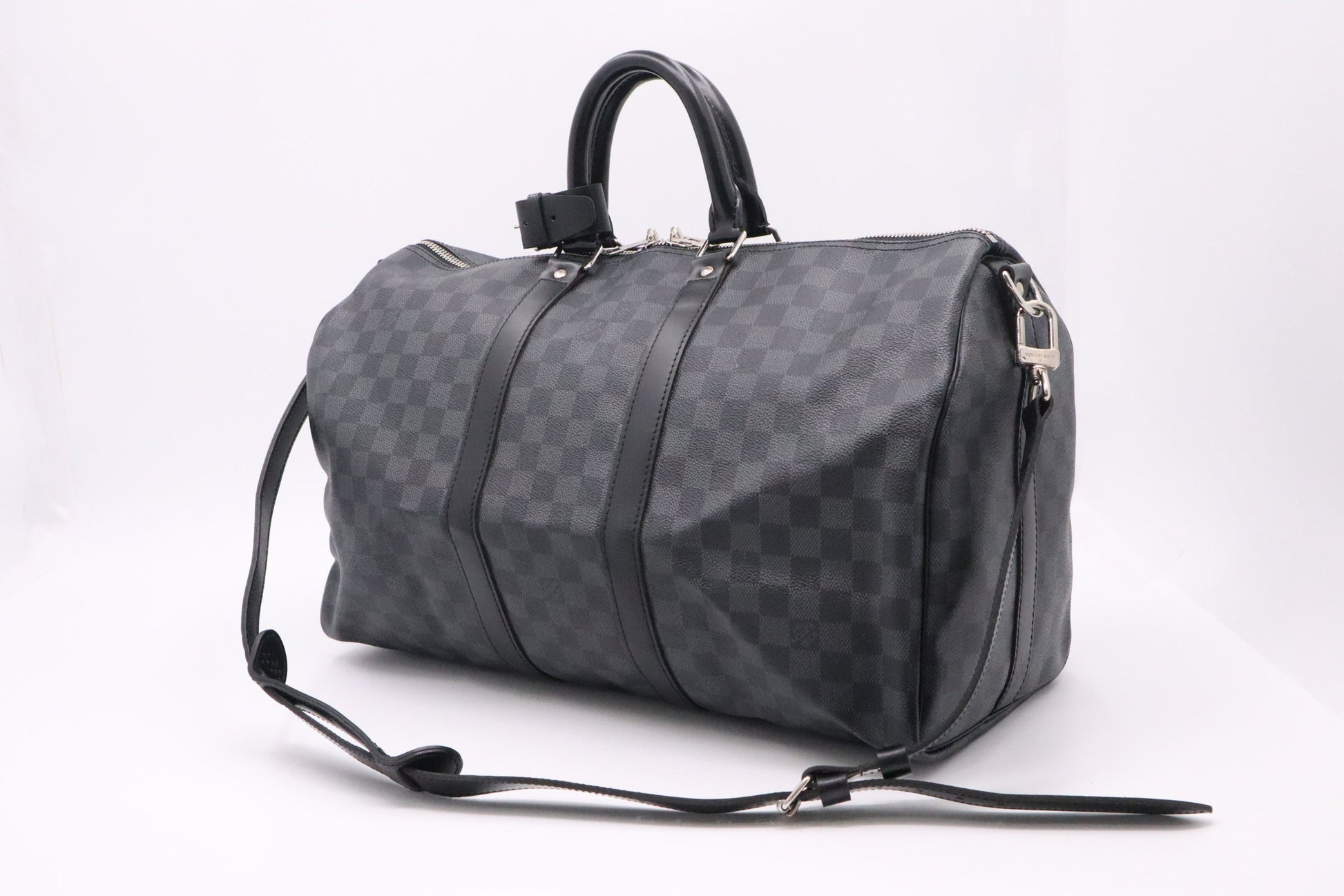 Louis Vuitton Keepall 45 Bandouliere Graphite Damier Canvas Travel Bag
