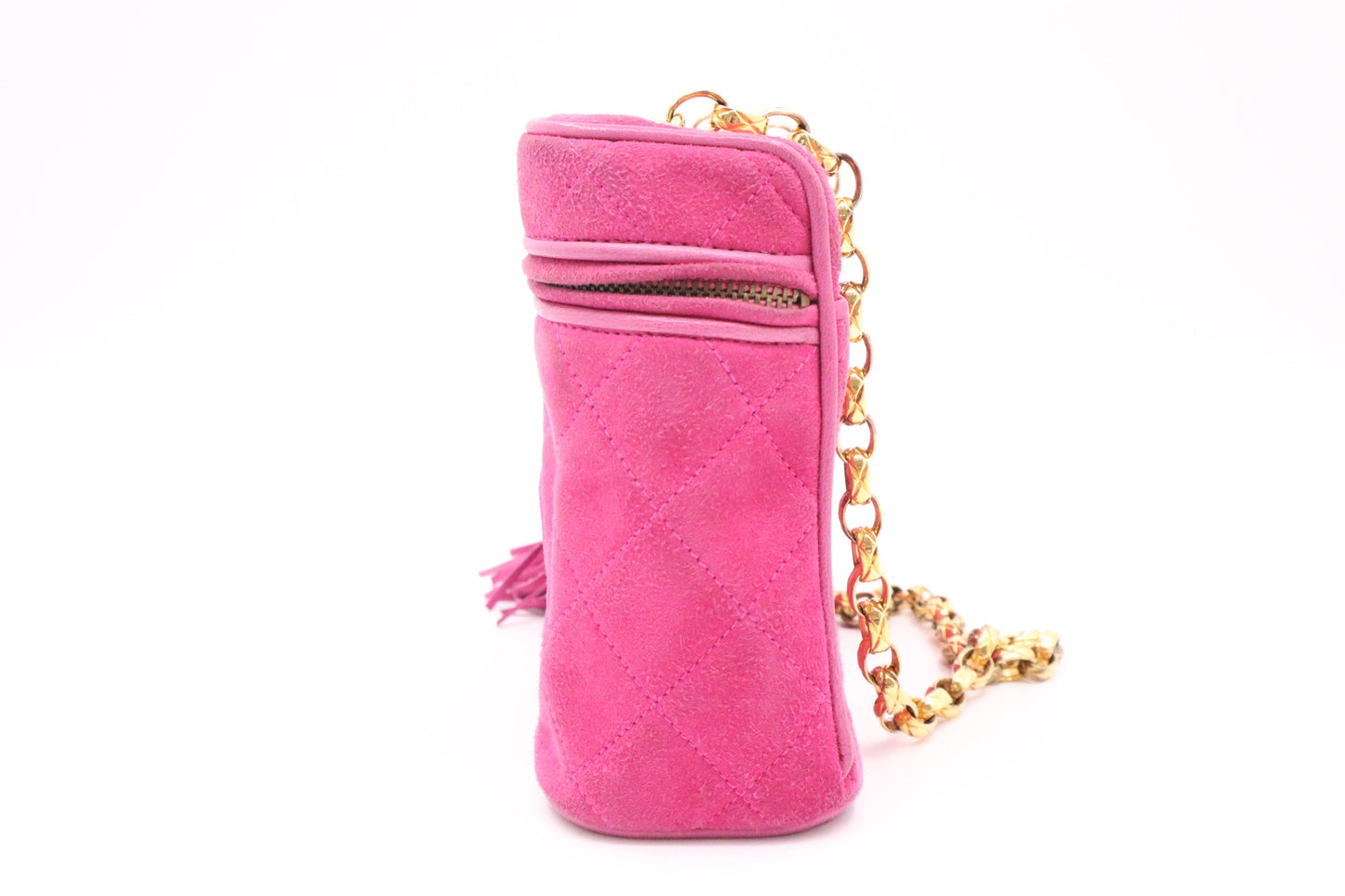 Chanel Vanity Suede Pink Shoulder Bag