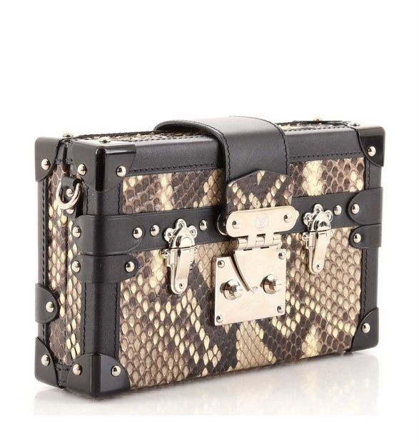 Louis Vuitton PYTHON SKIN MALLE TRUNK Handbag
