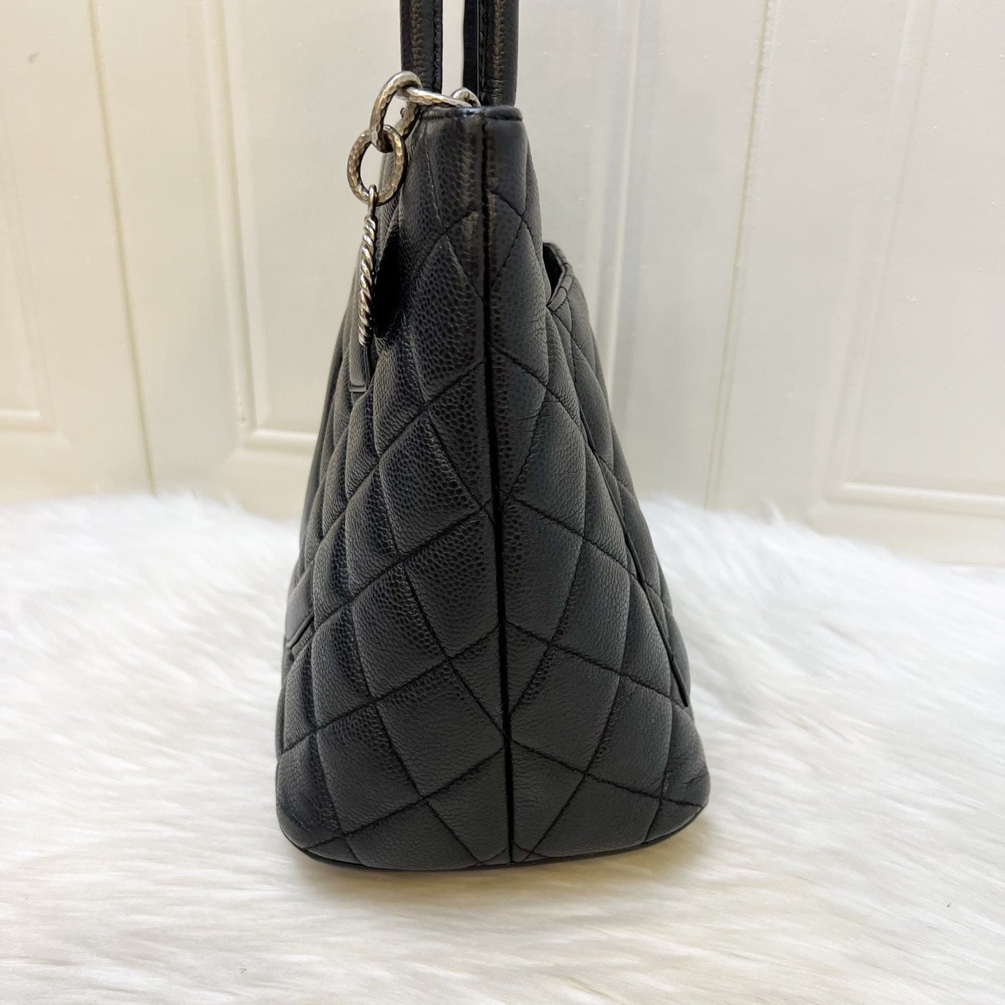 Chanel   Medallion Tote in Black Caviar and SHW