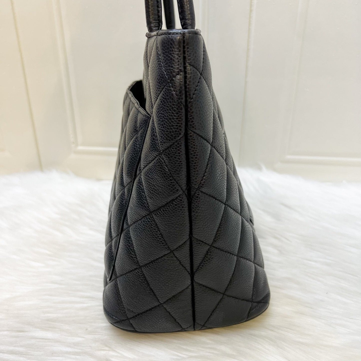 Chanel Medallion Tote in Black Caviar and Shw