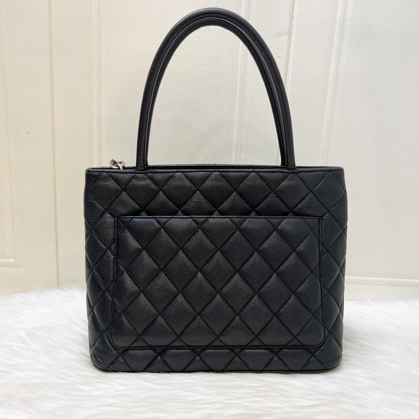 Chanel   Medallion Tote in Black Caviar and SHW