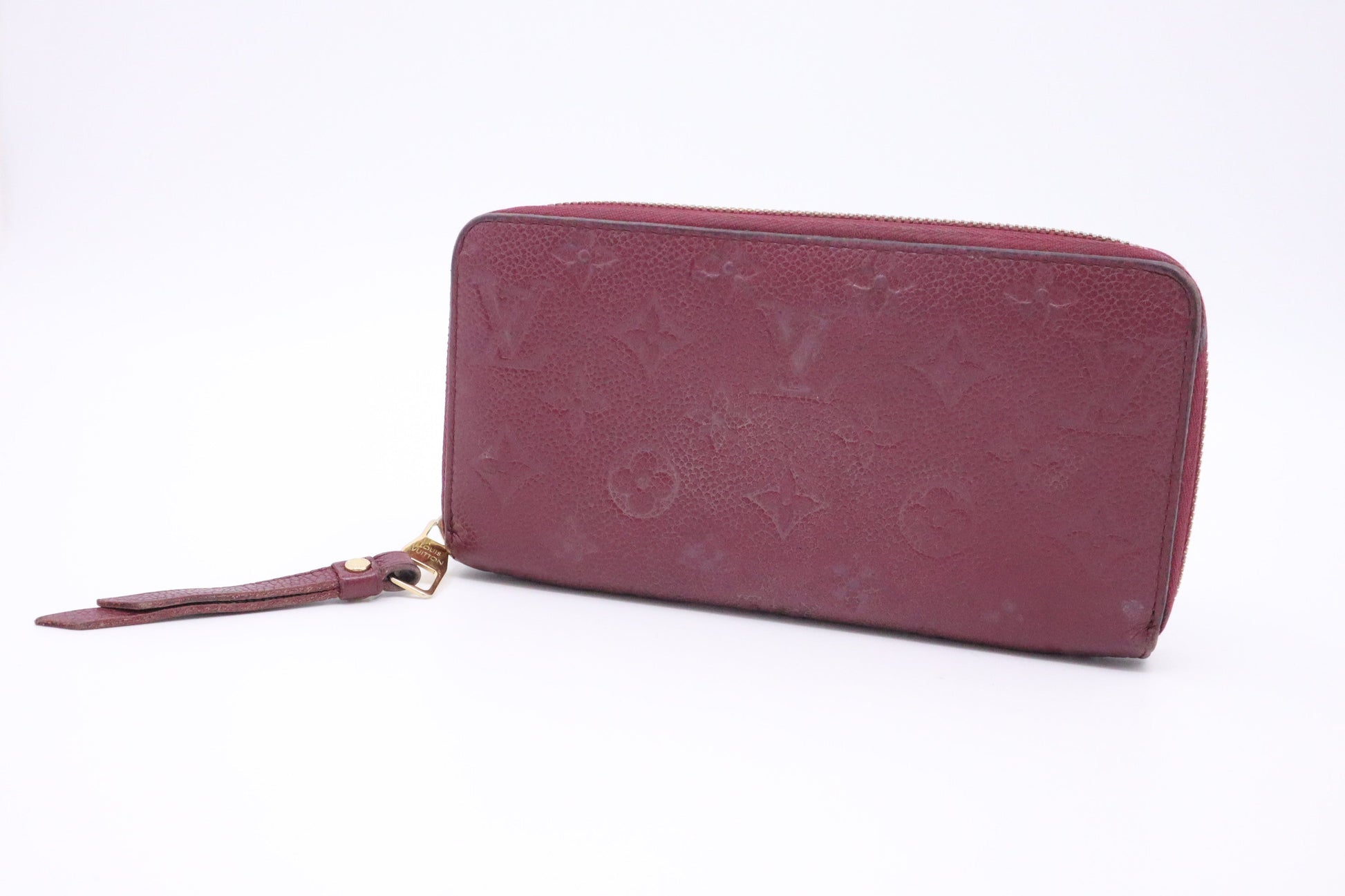 Louis Vuitton Zippy Long Purple Empreinte Leather Wallet Case