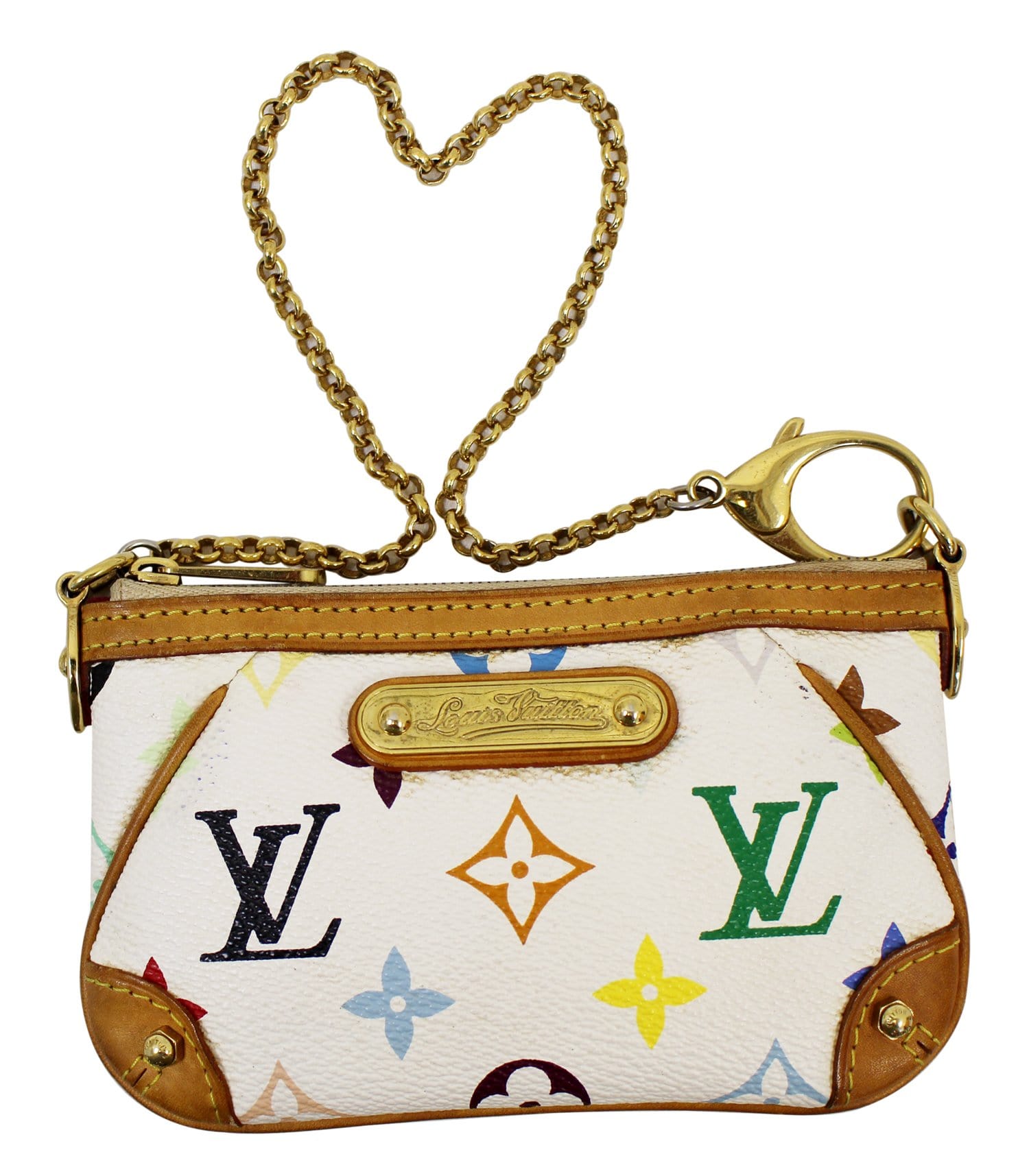 Louis Multicolore Milla Pm Clutch Bag Monogram White