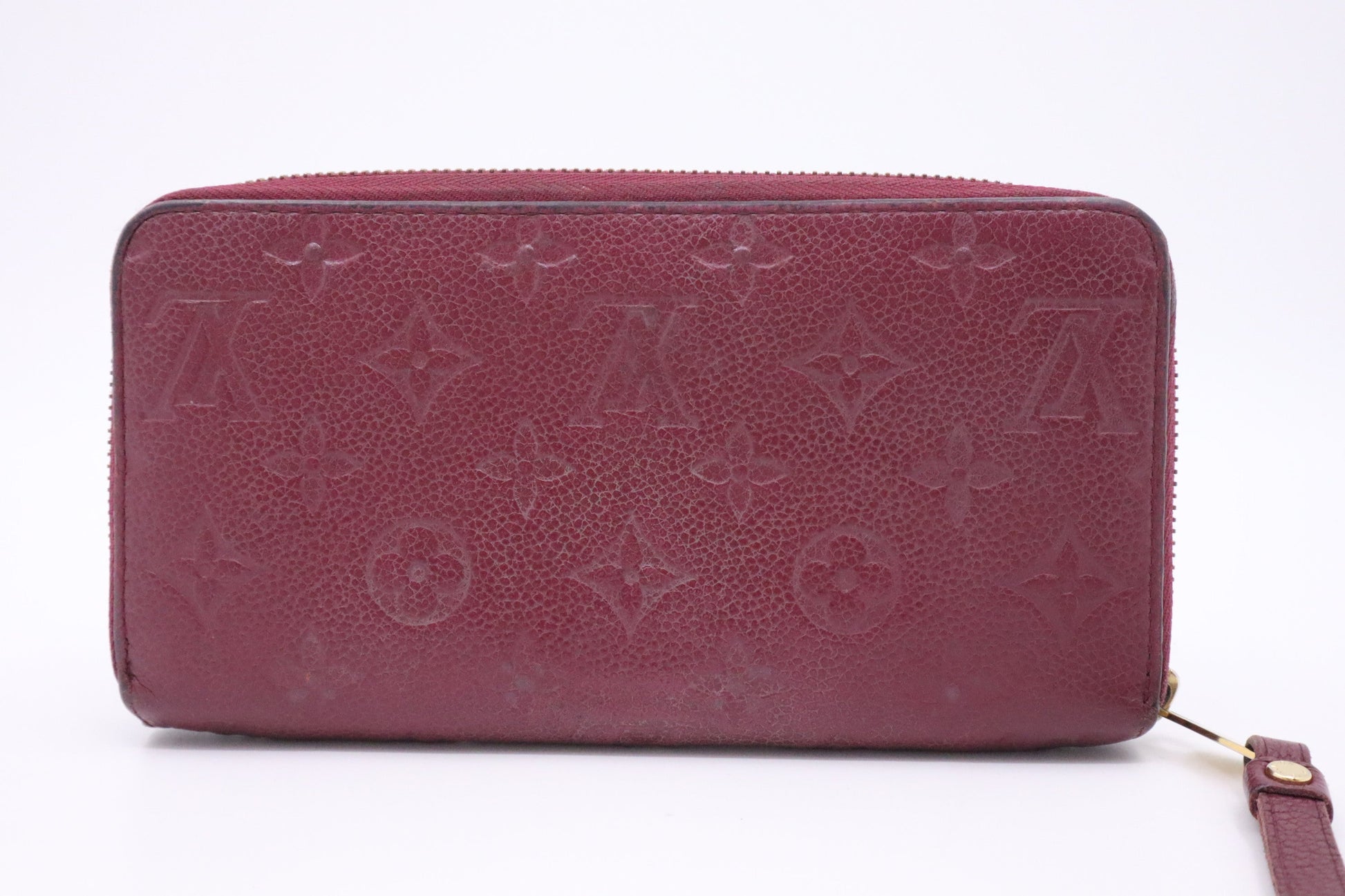 Louis Vuitton Zippy Long Purple Empreinte Leather Wallet Case
