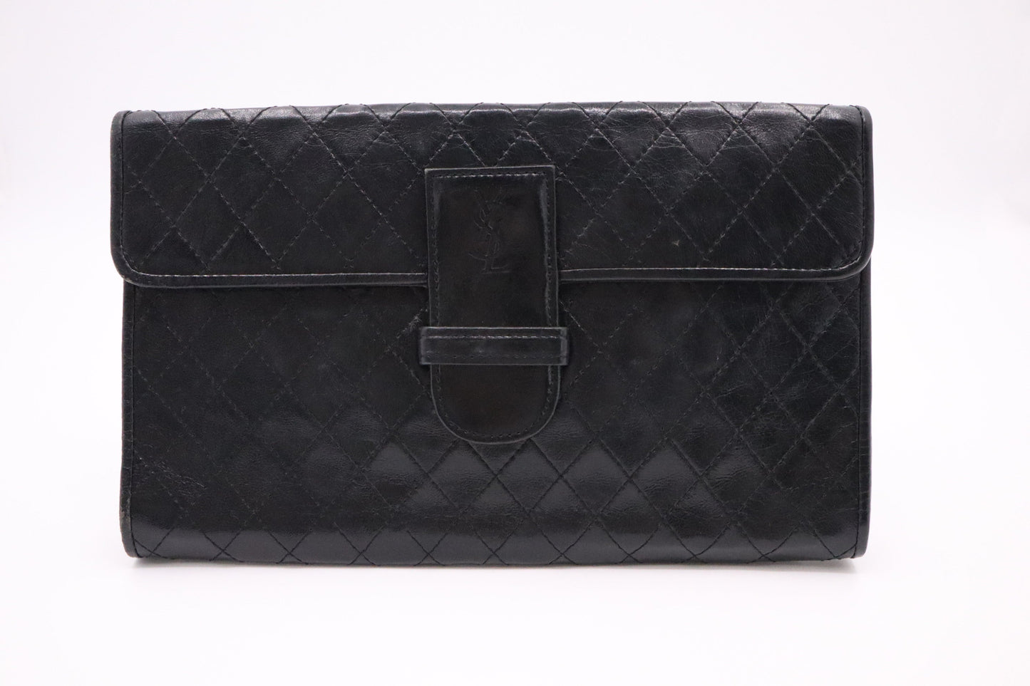 YSL Saint Laurent Clutch In Leather Quilted Clutch Bag