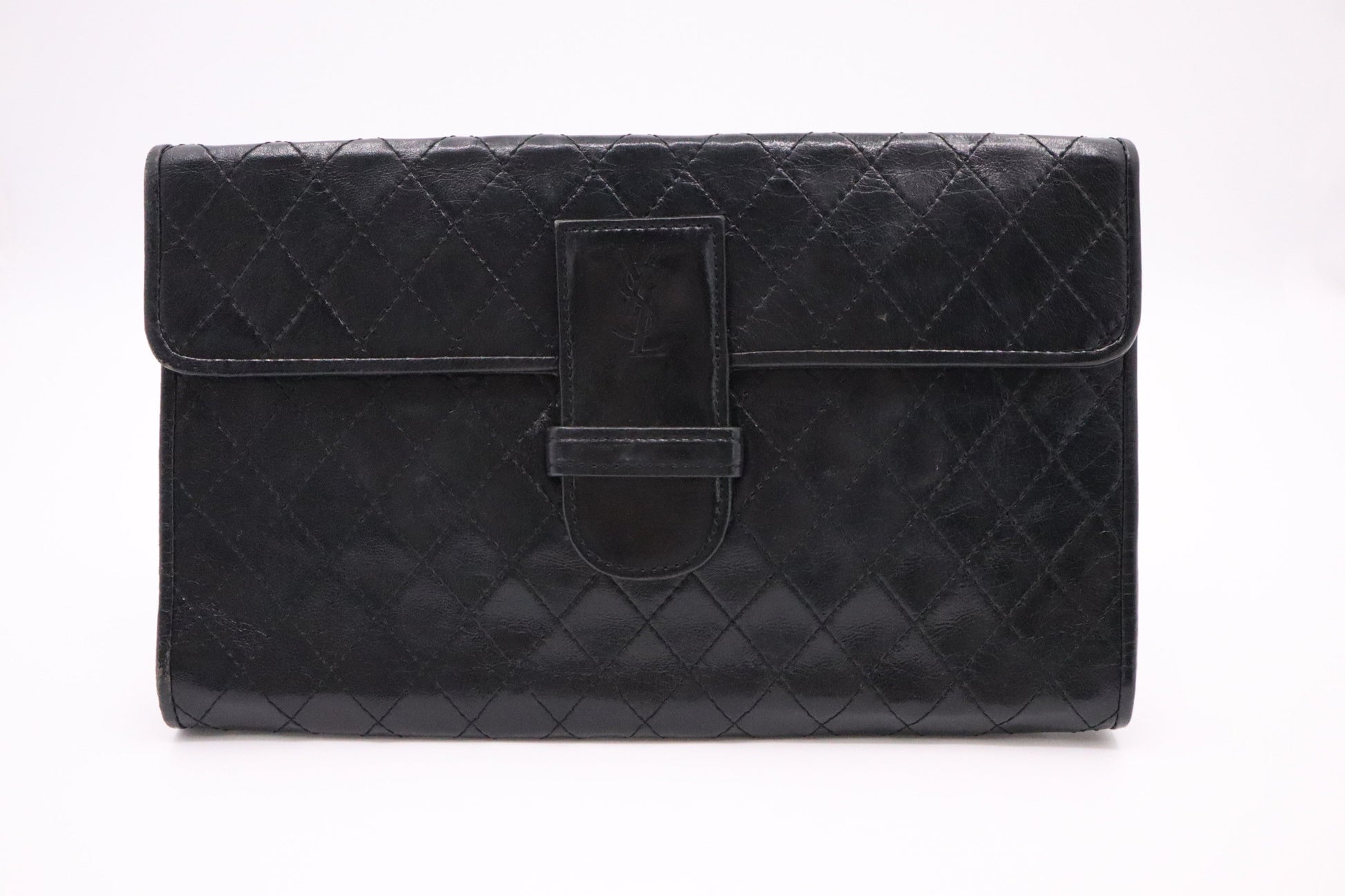 YSL Saint Laurent Clutch In Leather Quilted Clutch Bag