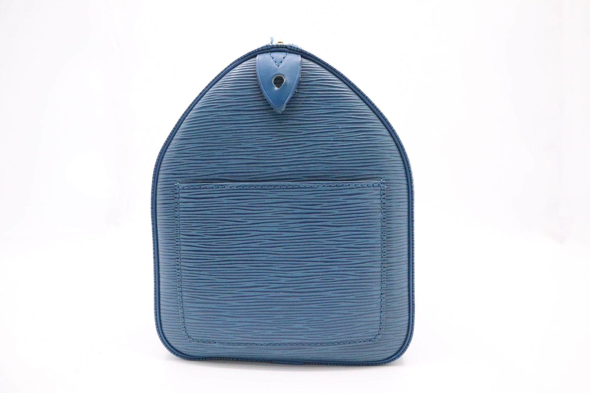 Louis Vuitton Speedy 30 Blue Leather Epi Handbag