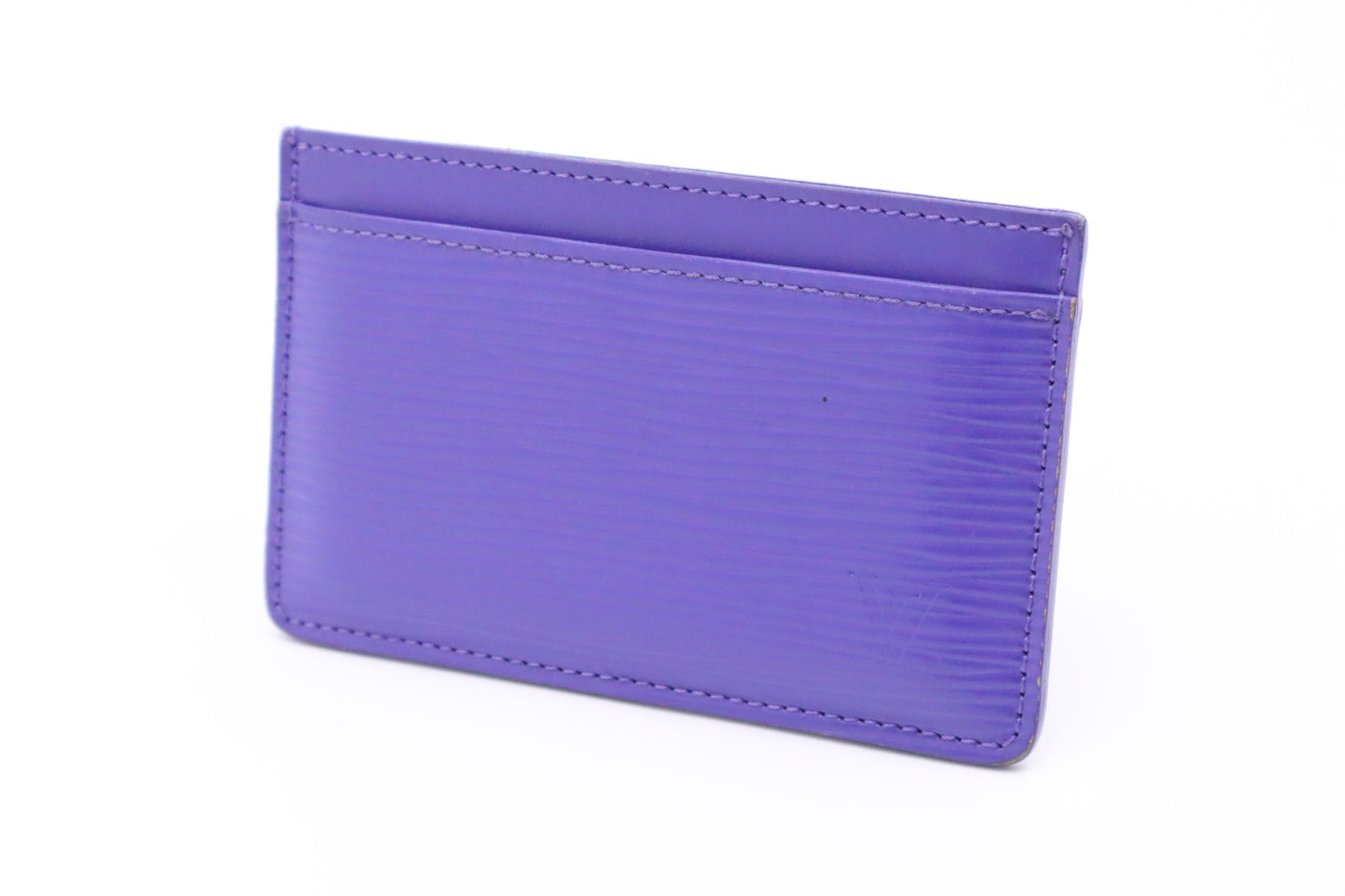 Louis Vuitton Card Holder Purple Epi Leather Wallet Case