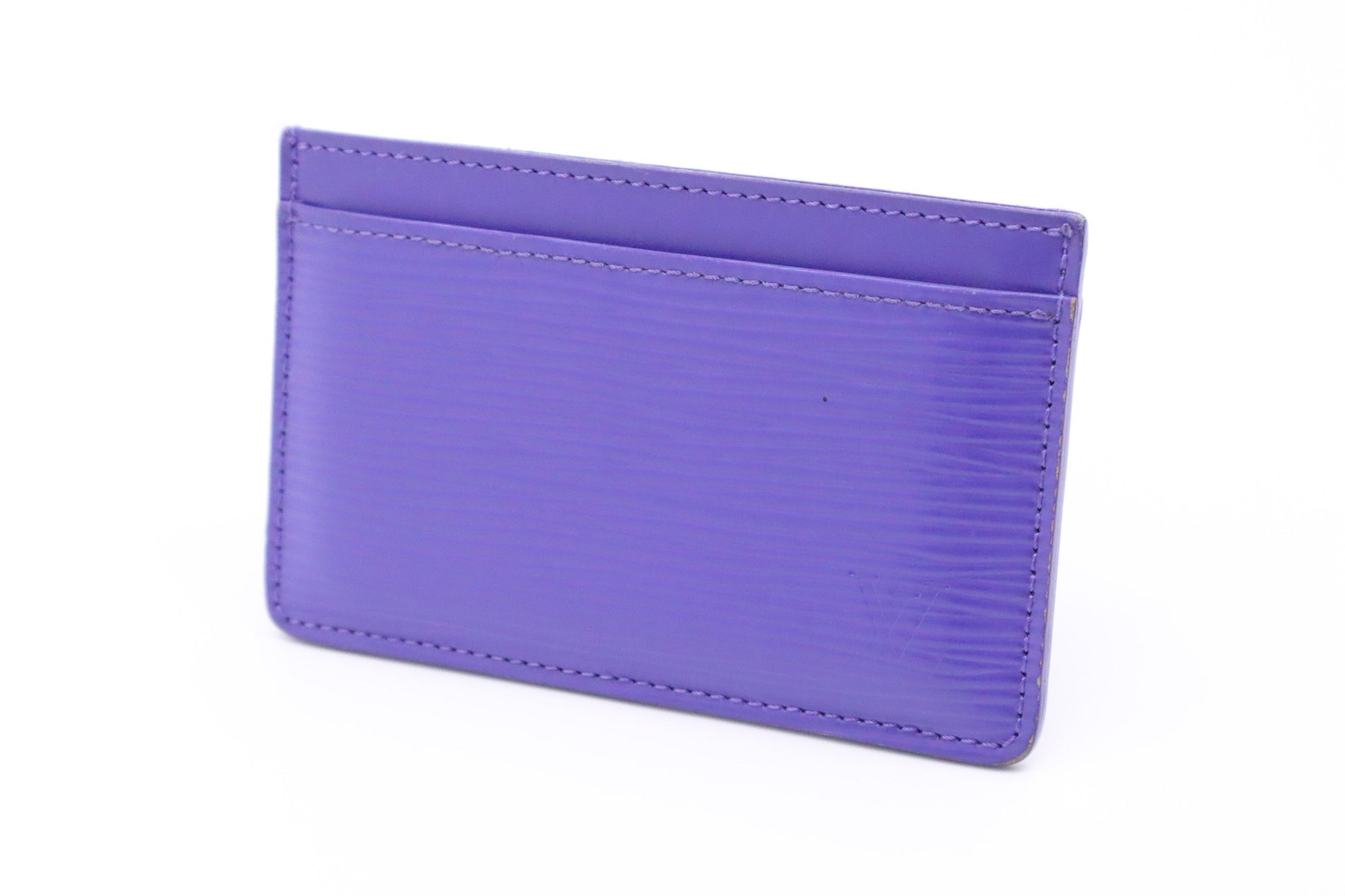 Louis Vuitton Card Holder Purple Epi Leather Wallet Case