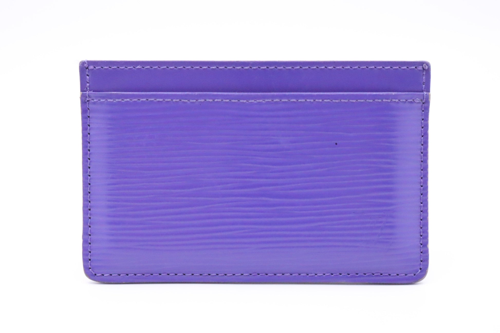 Louis Vuitton Card Holder Purple Epi Leather Wallet Case