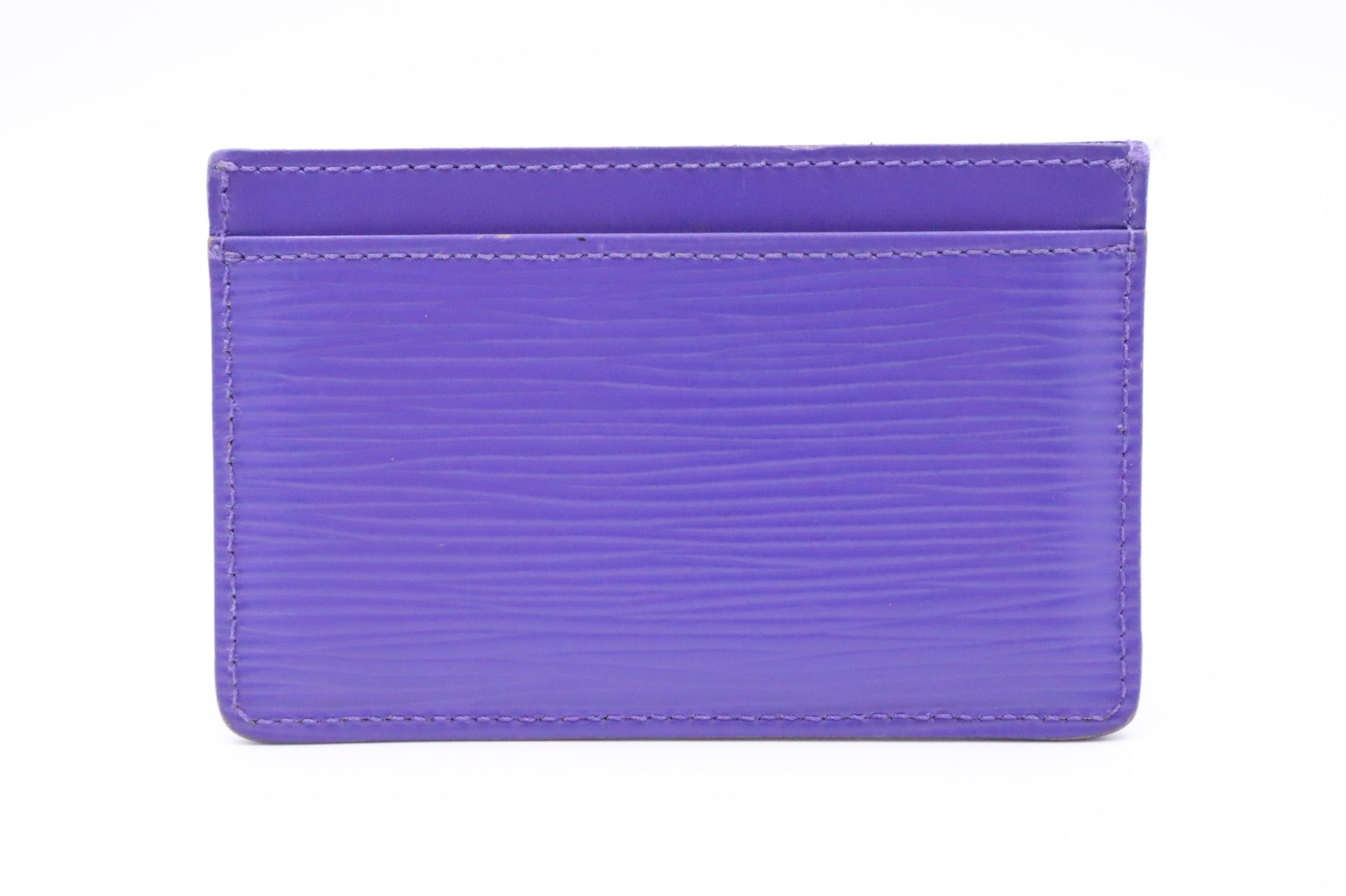 Louis Vuitton Card Holder Purple Epi Leather Wallet Case