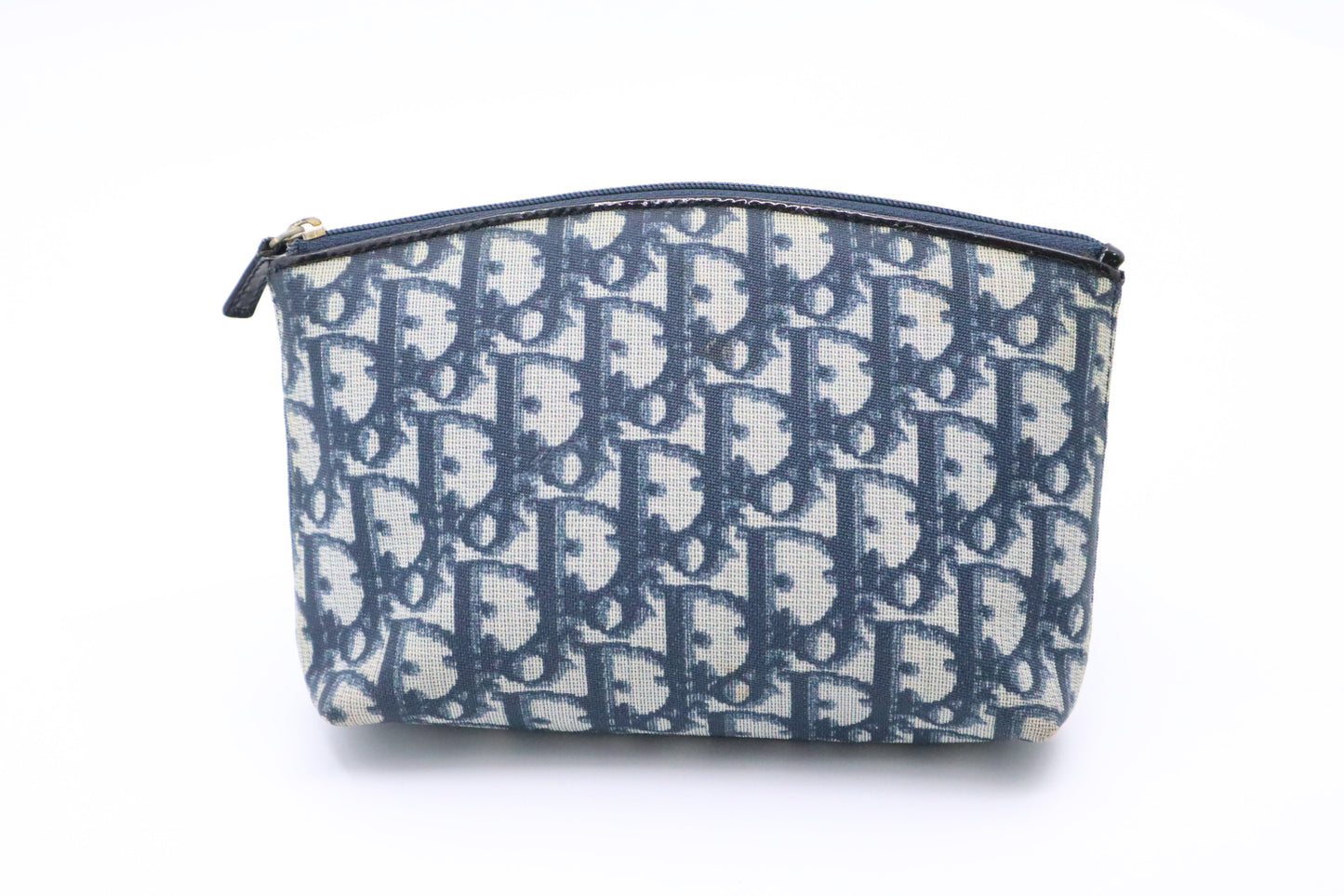 Dior Trotter Pouch In Oblique Pvc Handbag Blue Travel Bag
