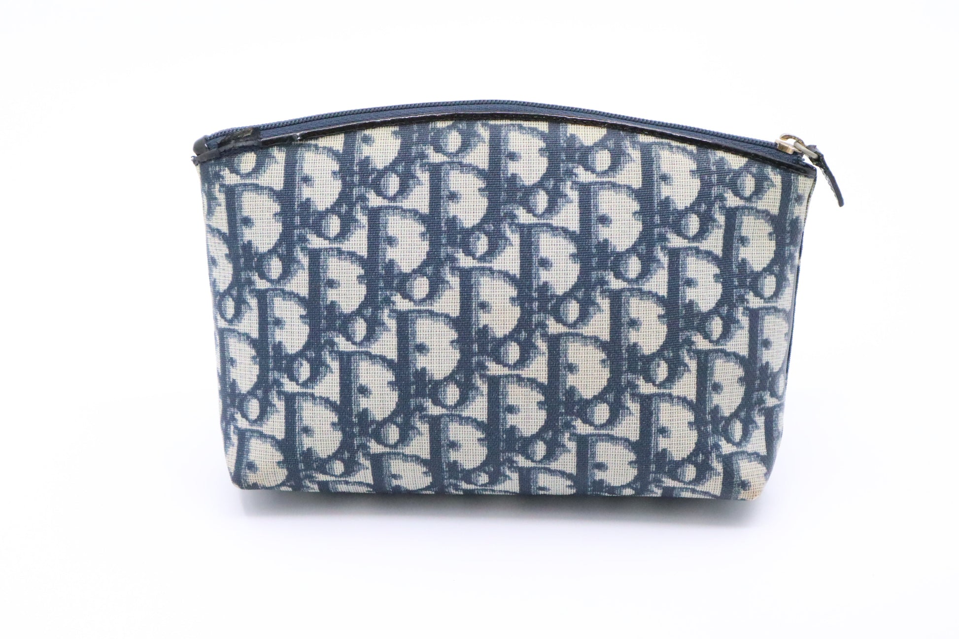 Dior Trotter Pouch In Oblique Pvc Handbag Blue Travel Bag
