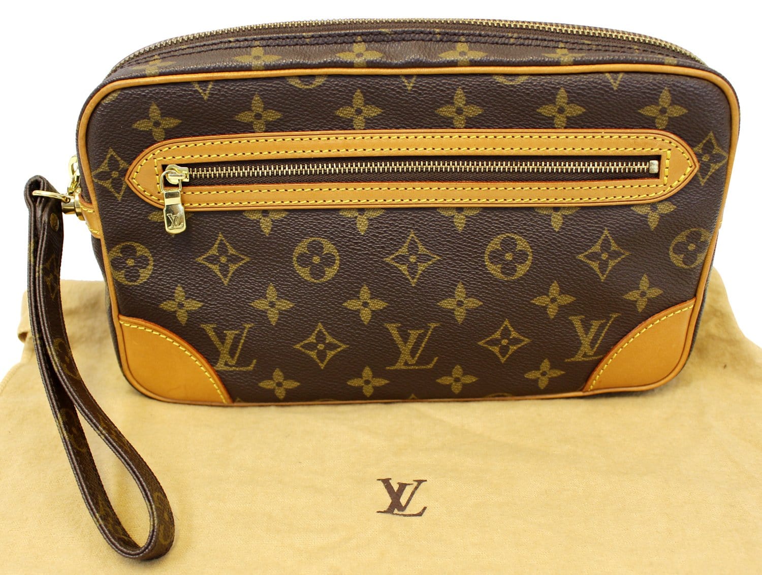Louis Marly Dragonne Gm Clutch Bag Canvas Monogram