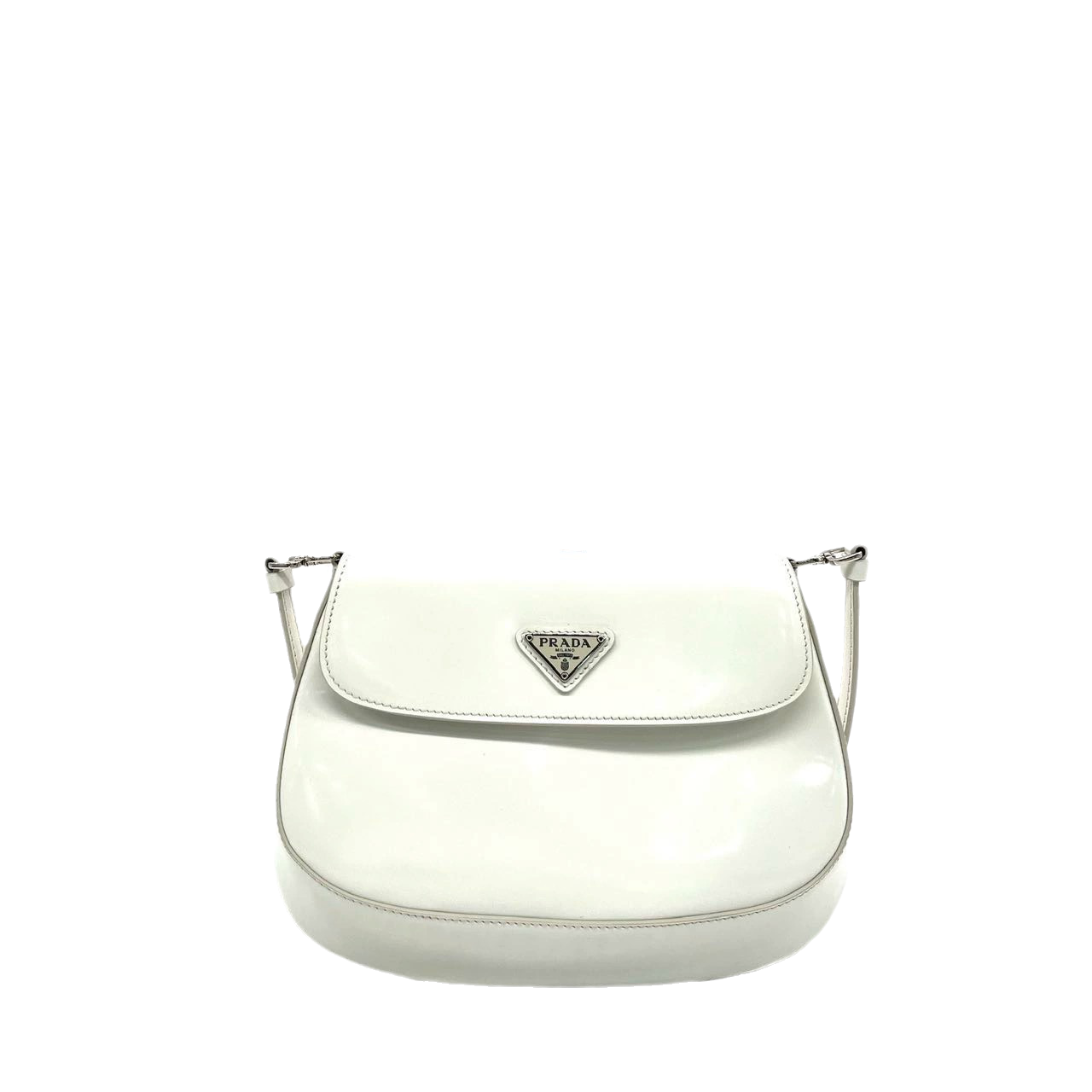 Prada Cleo Shoulder Bag Leather White
