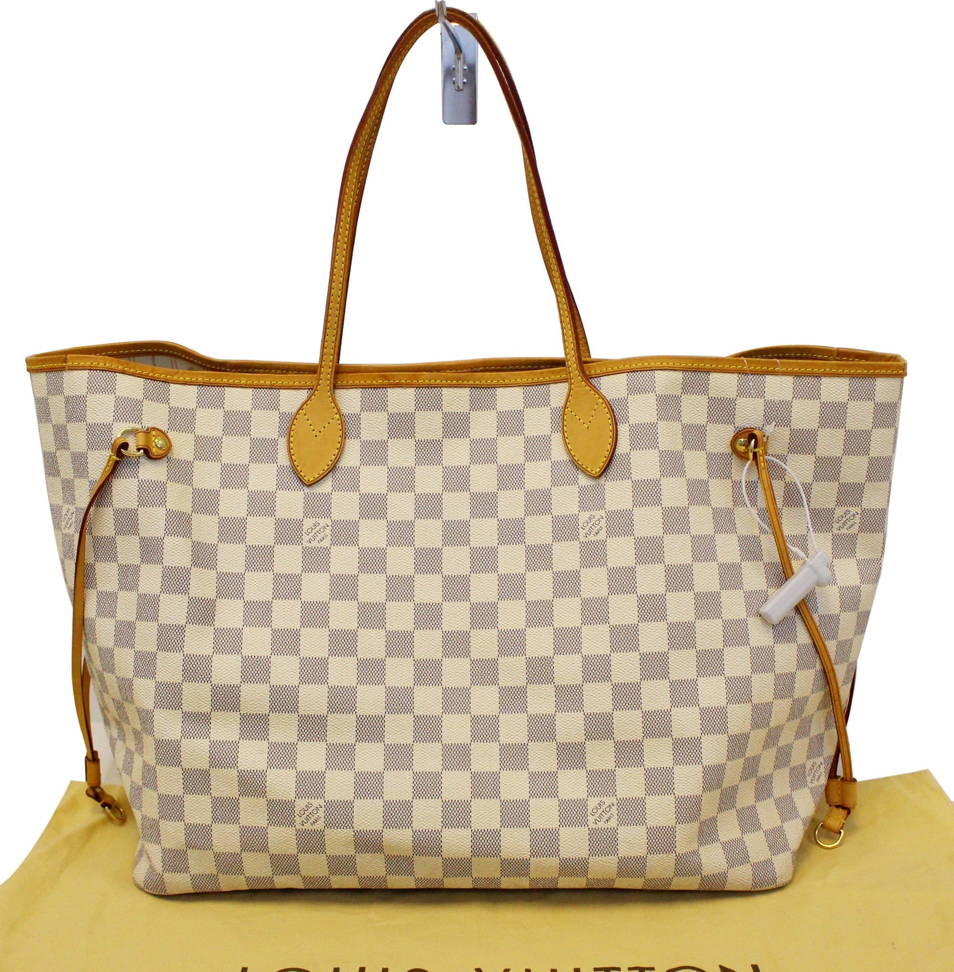 Louis Damier Azur Neverfull Gm Tote Shoulder Brown Shoulder Bag