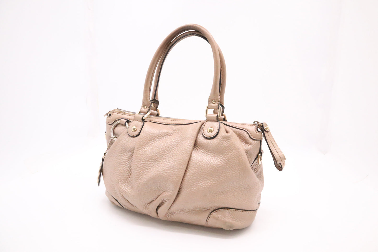 Gucci Sukey Leather Beige Shoulder Bag