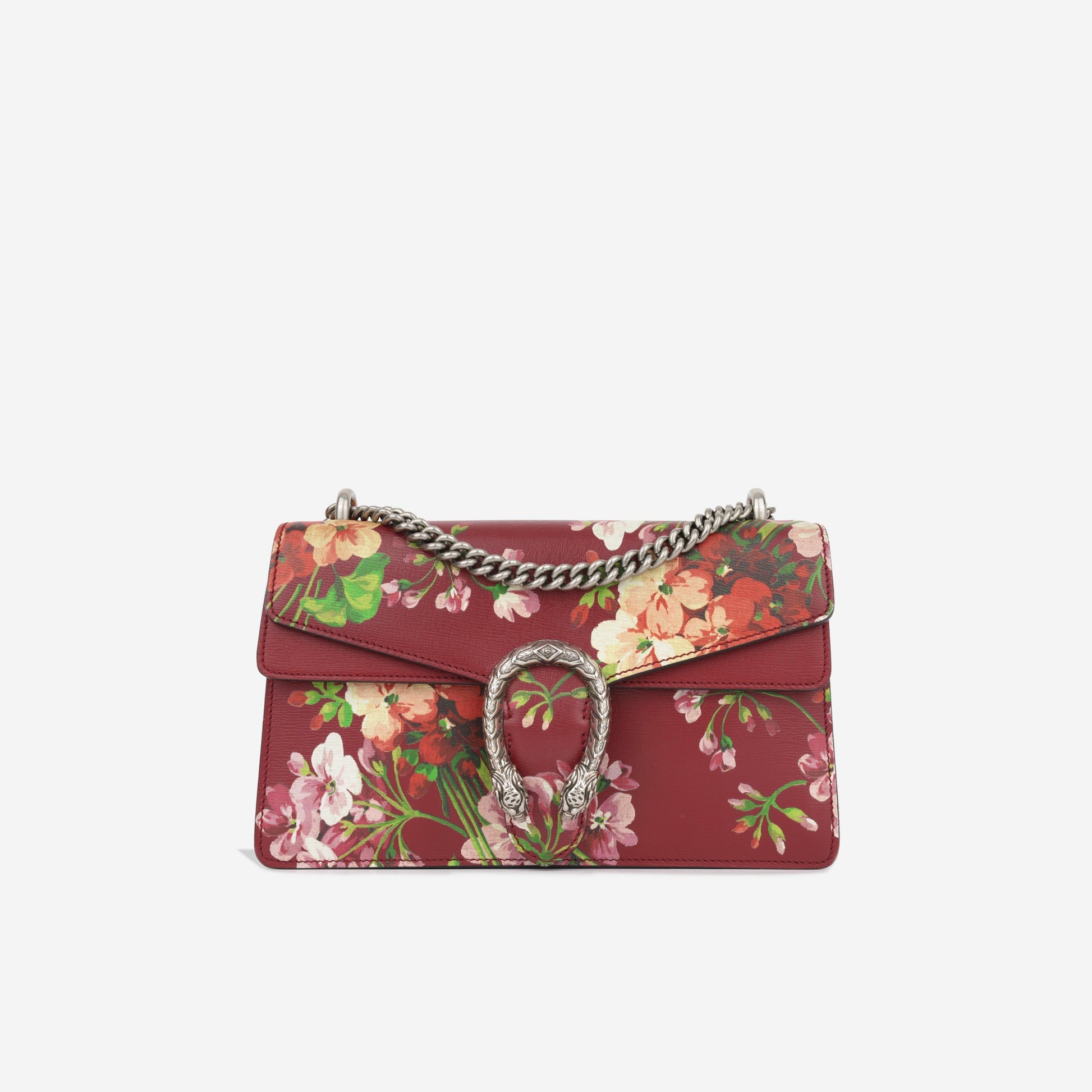 Gucci Dionysus Blooms Calfskin Crossbody Bag Red Small