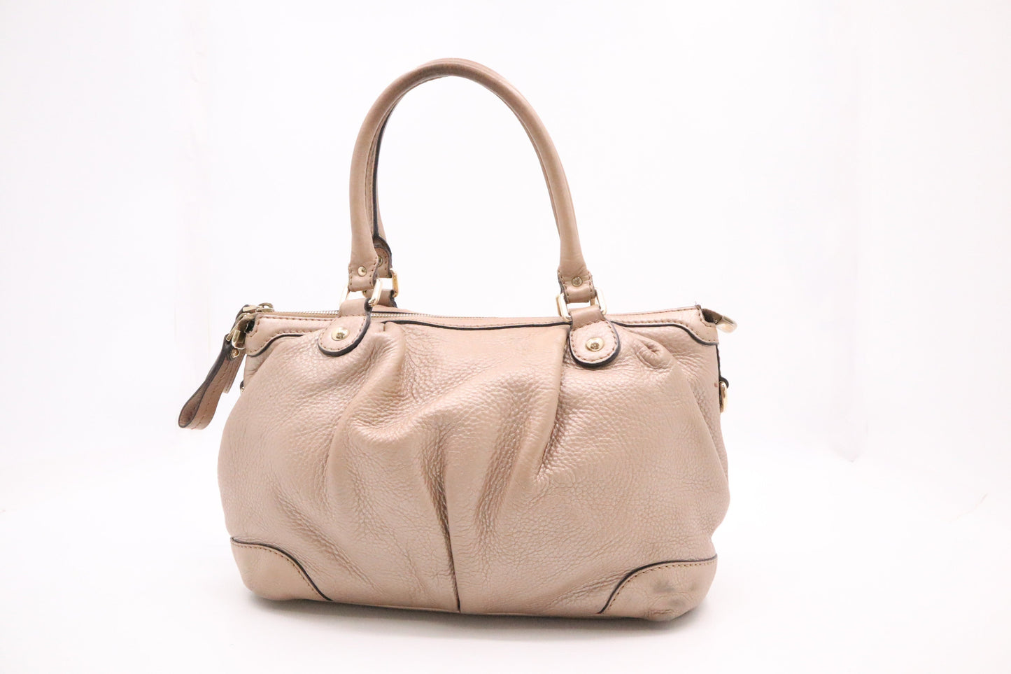 Gucci Sukey Leather Beige Shoulder Bag