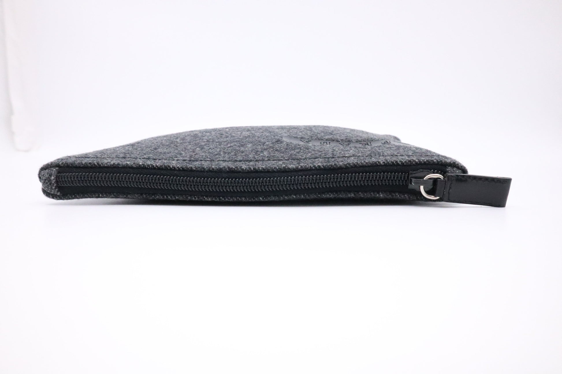 Prada Pouch In Gray Felt Handbag Travel Bag