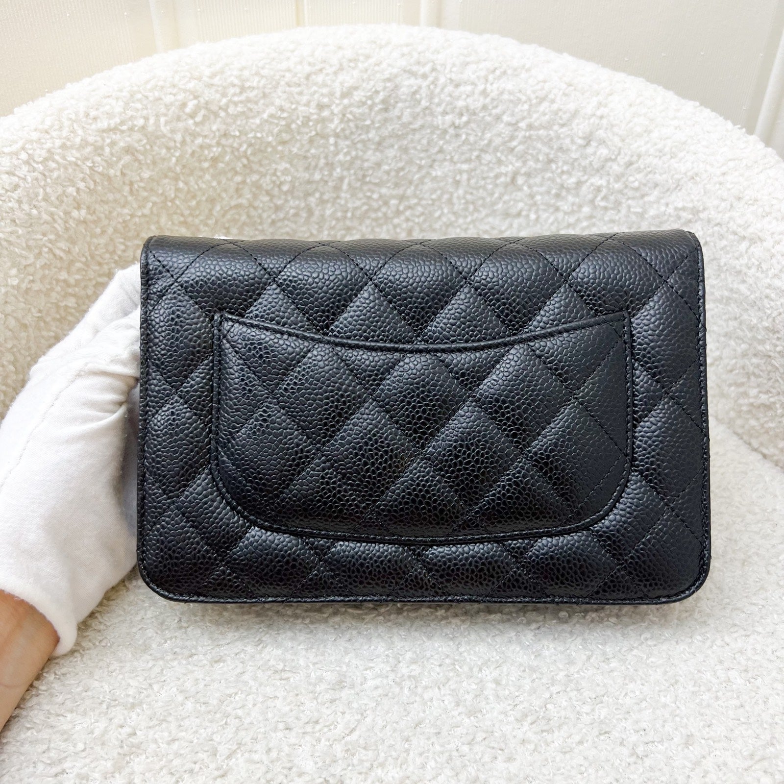 Chanel Classic Wallet on Chain WOC in Black Caviar and Shw ( ) Handbag