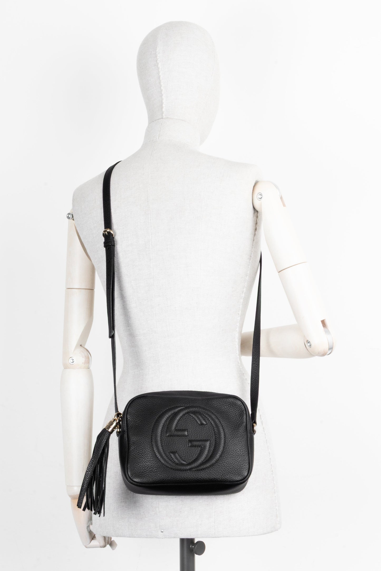GUCCI Soho Disco Bag Leather Black