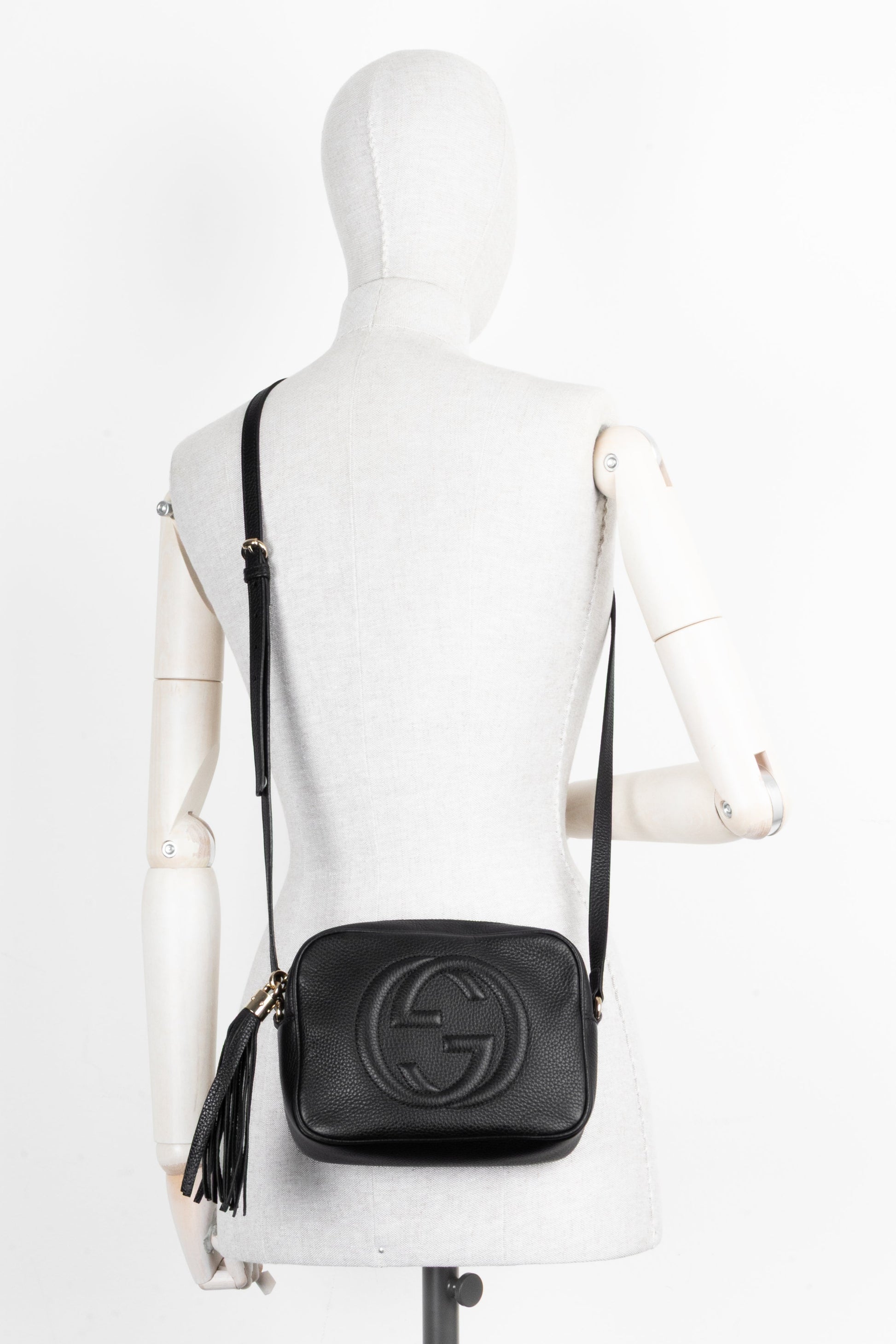 GUCCI Soho Disco Bag Leather Black