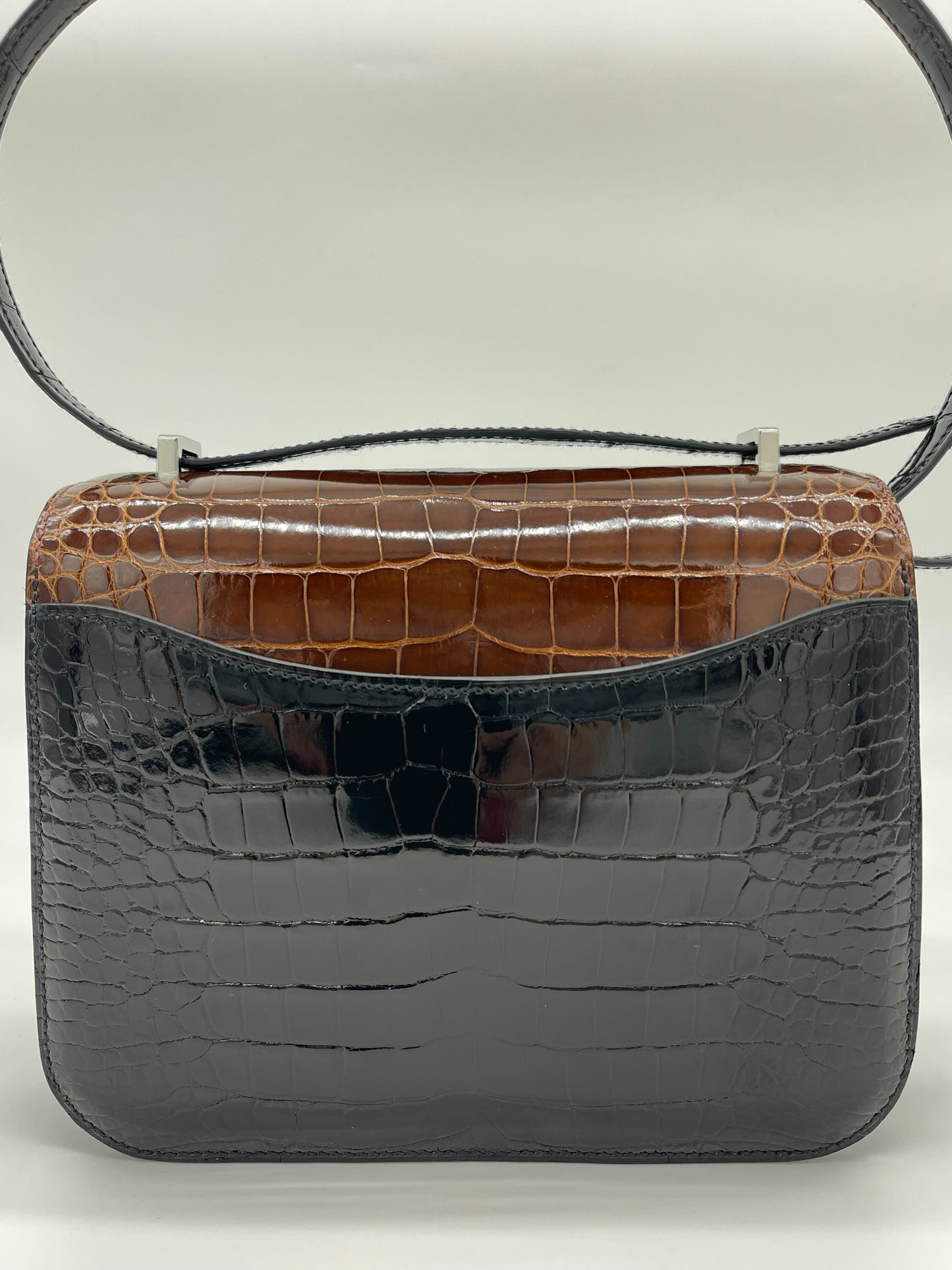 Hermes Luxury Constance Iii Marquetry Al Noir Miel Mini Travel Bag