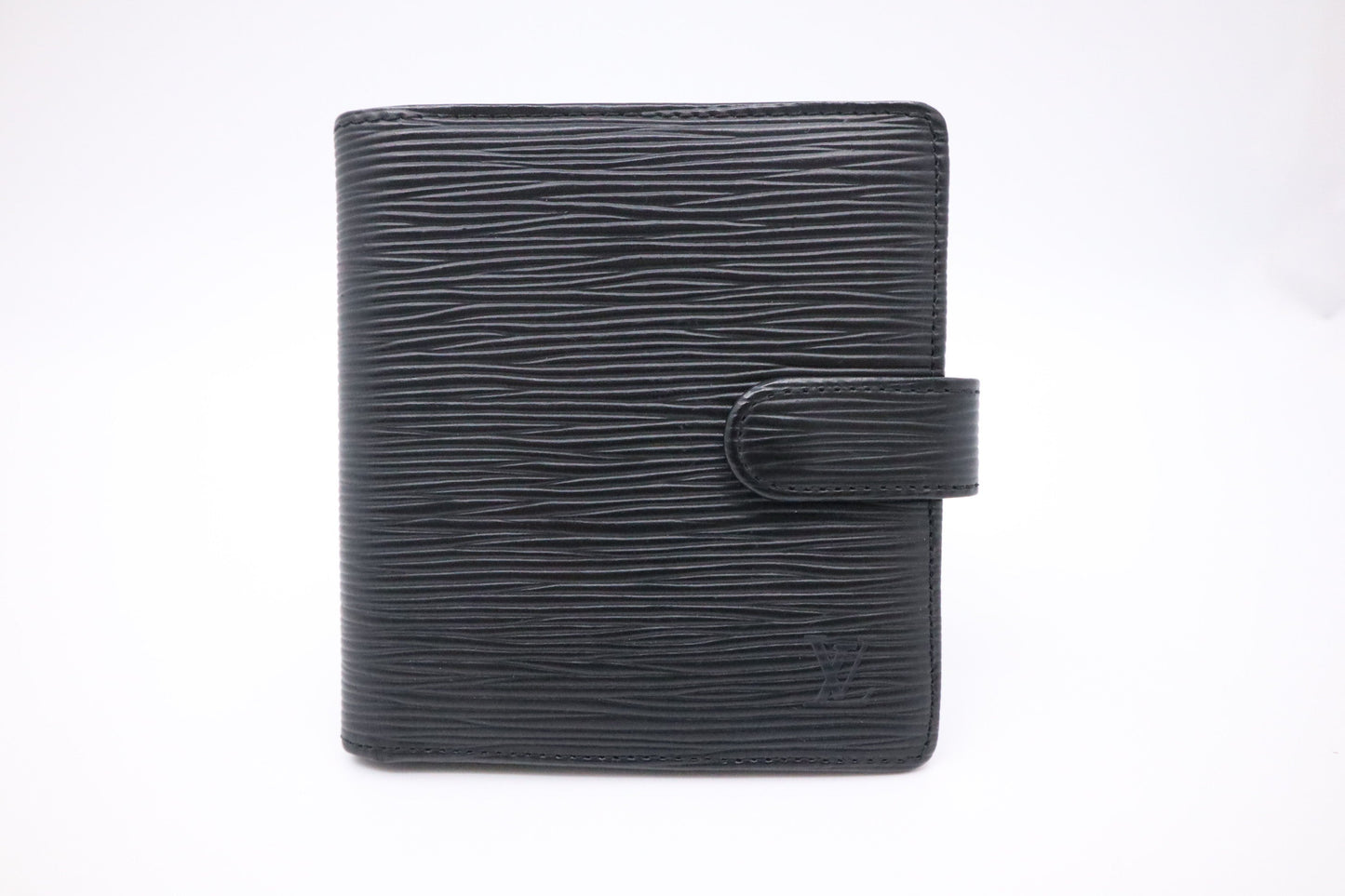 Louis Vuitton Compact Epi Leather Black Wallet Case