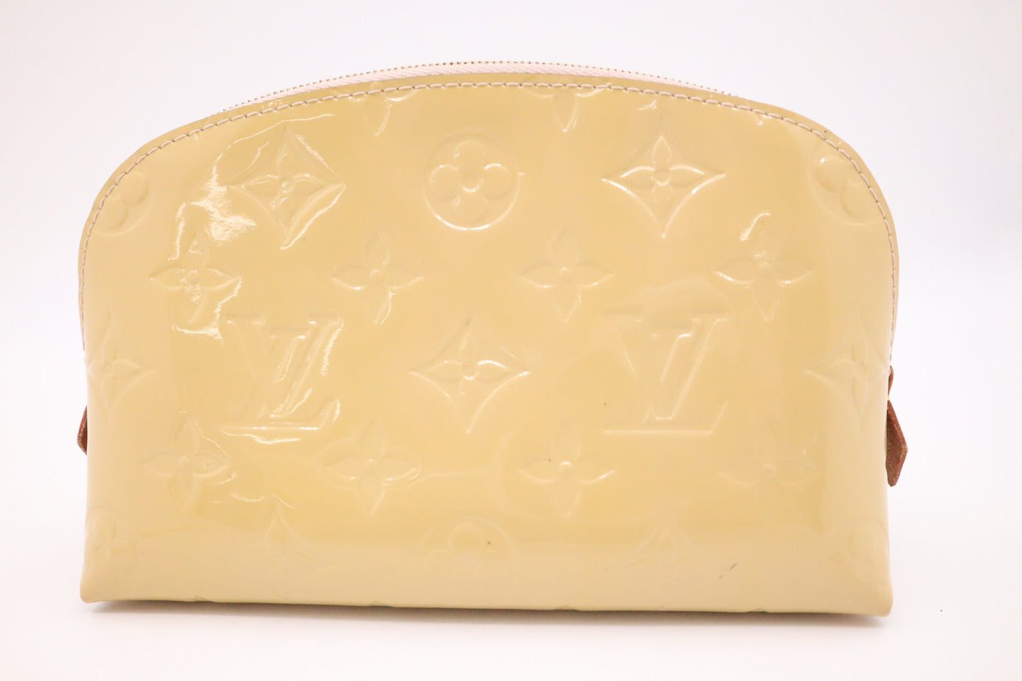 Louis Vuitton Pochette Cosmetique Dune Vernis Leather Clutch Bag