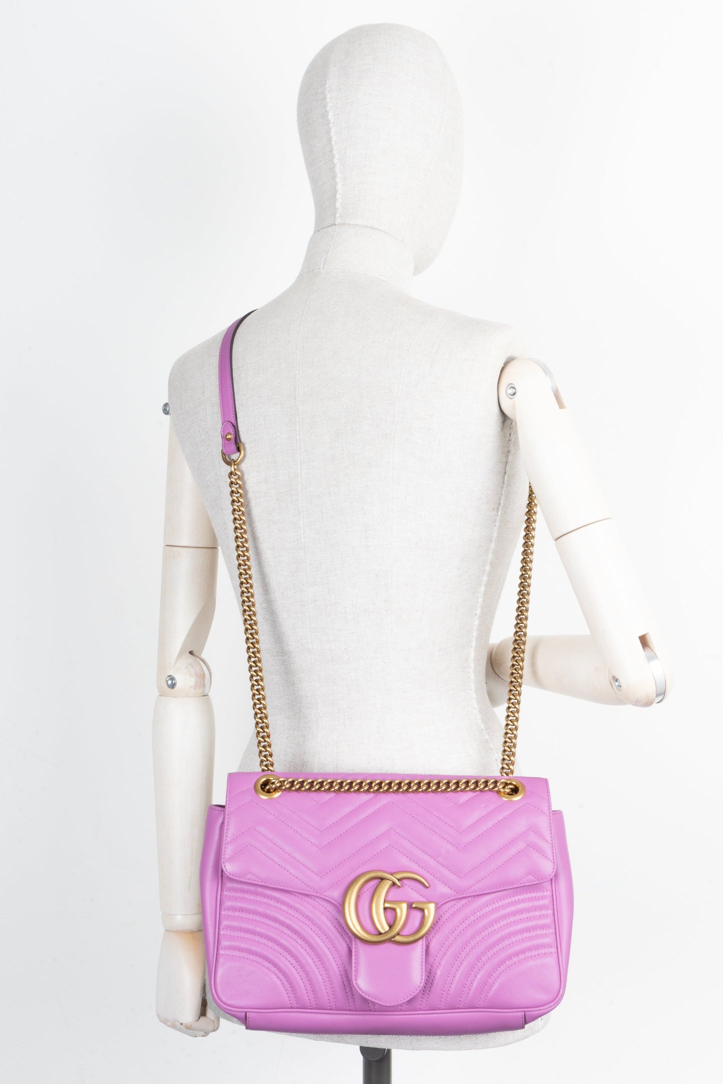 GUCCI Marmont Bag Large Lilac Pink