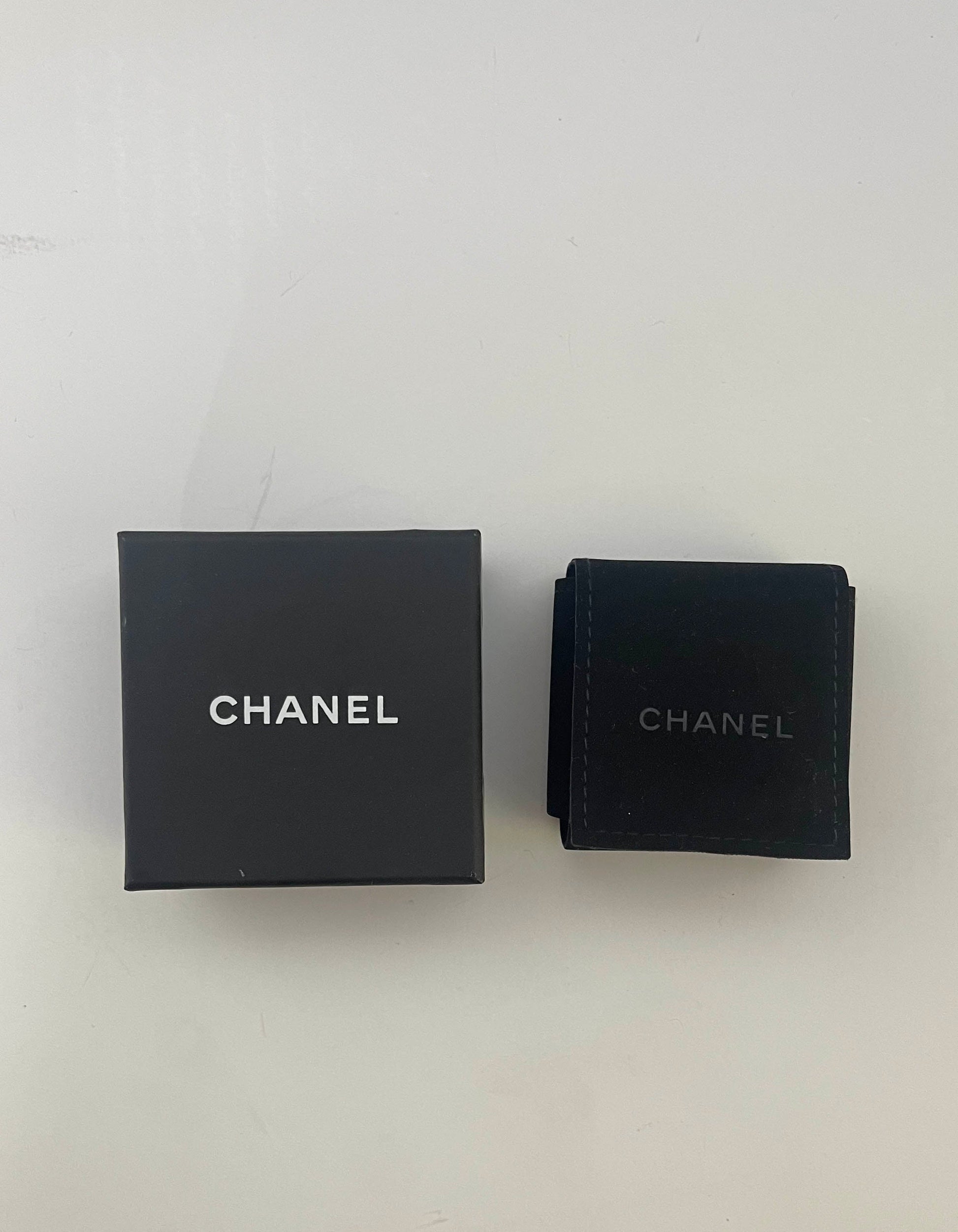 Chanel 2019 Goldtone Crystal High Society CC Hoop Drop Earrings