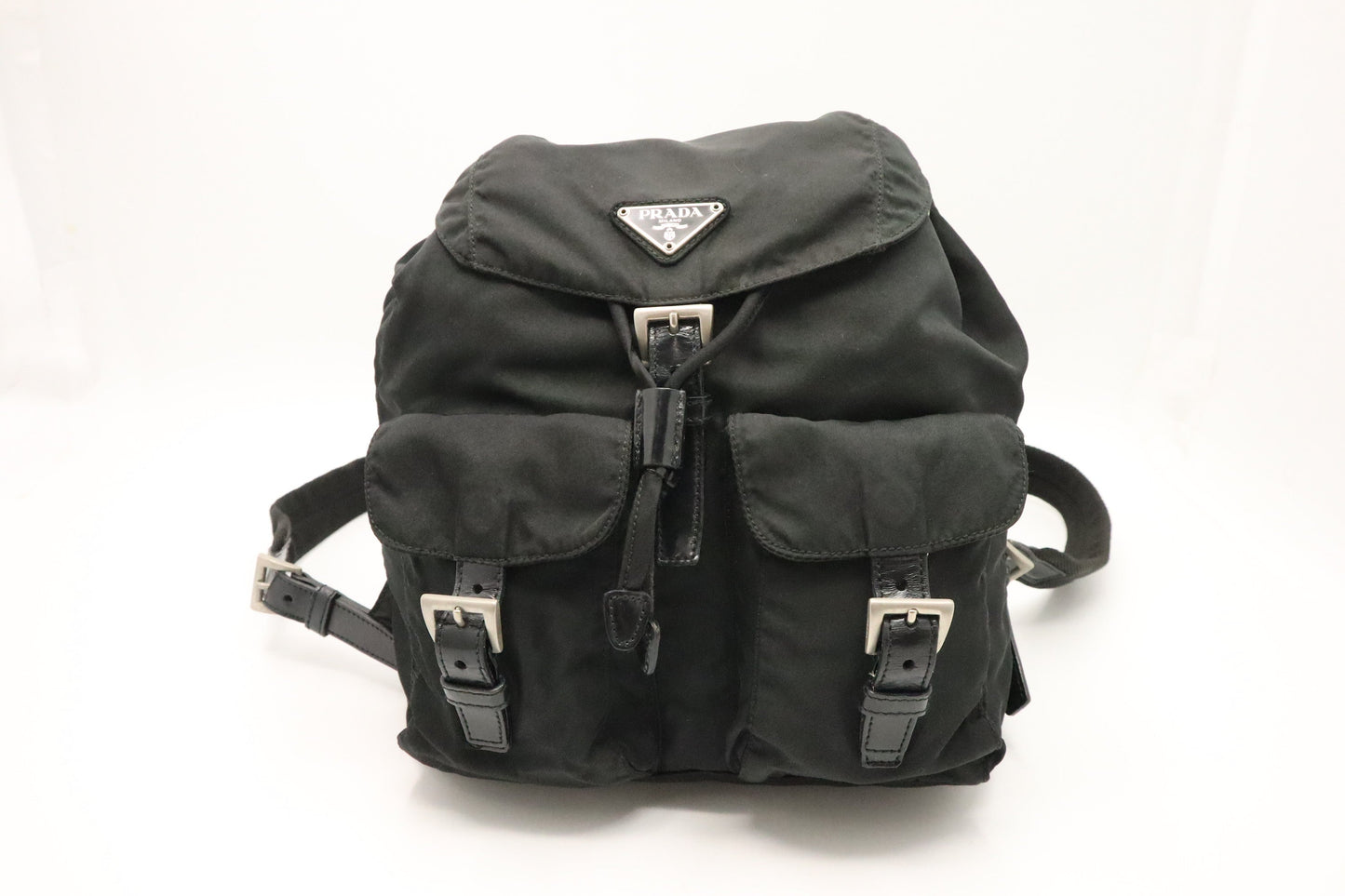 Prada Backpack In Vela Handbag Nylon Black